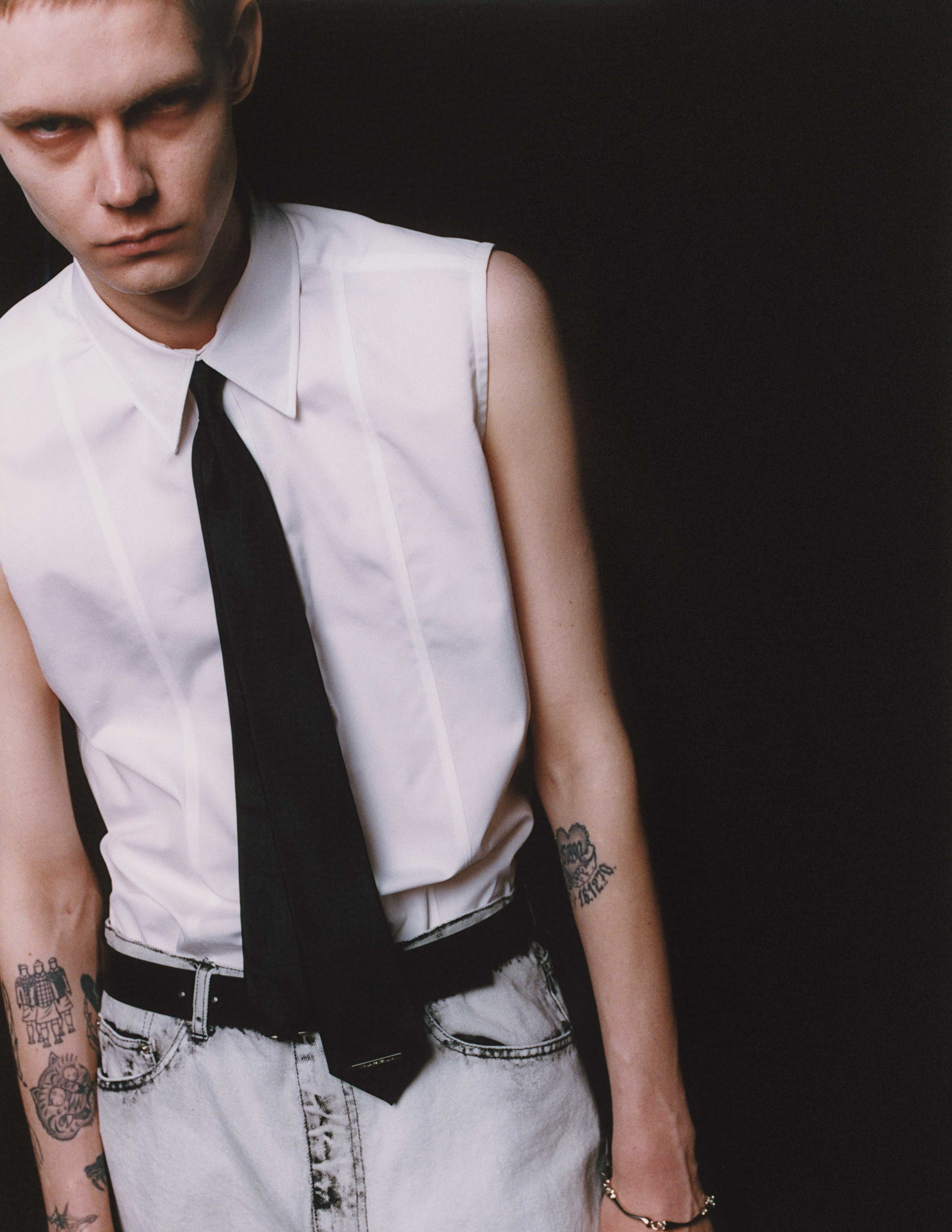 Grosgrain sleeveless shirt