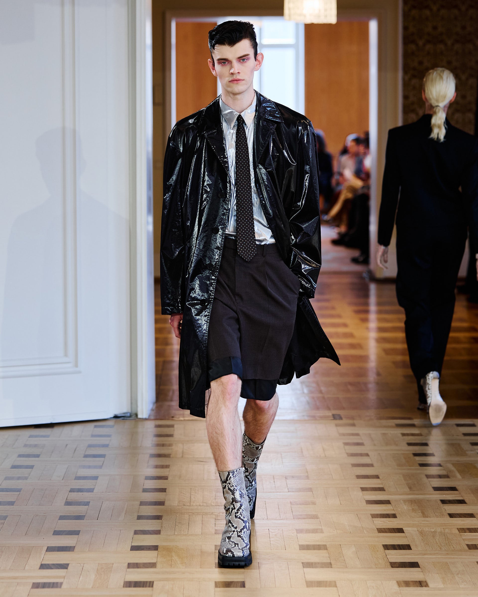 COATED COTTON BALMACAAN COAT