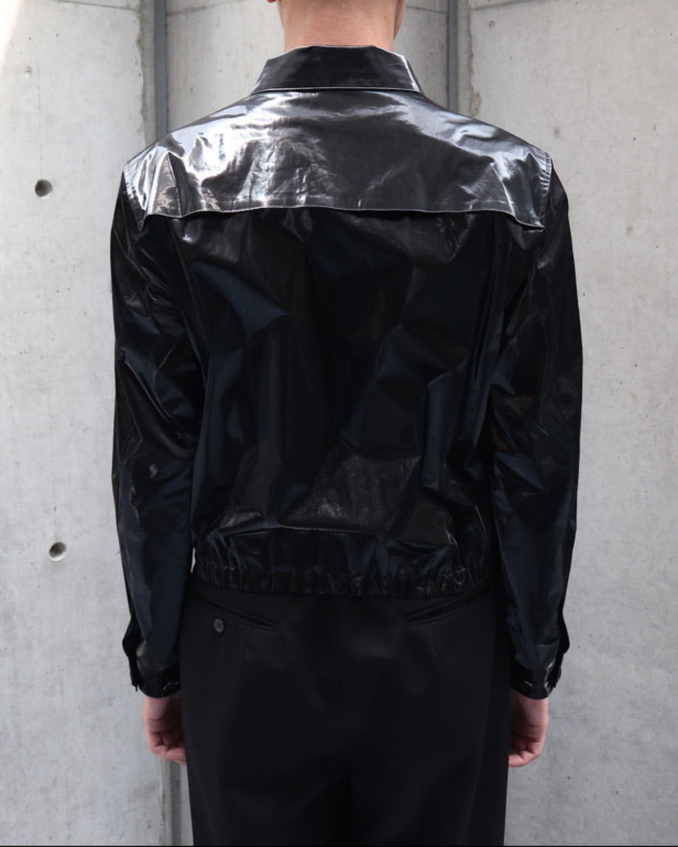 COATED COTTON HARRINGTON JACKET