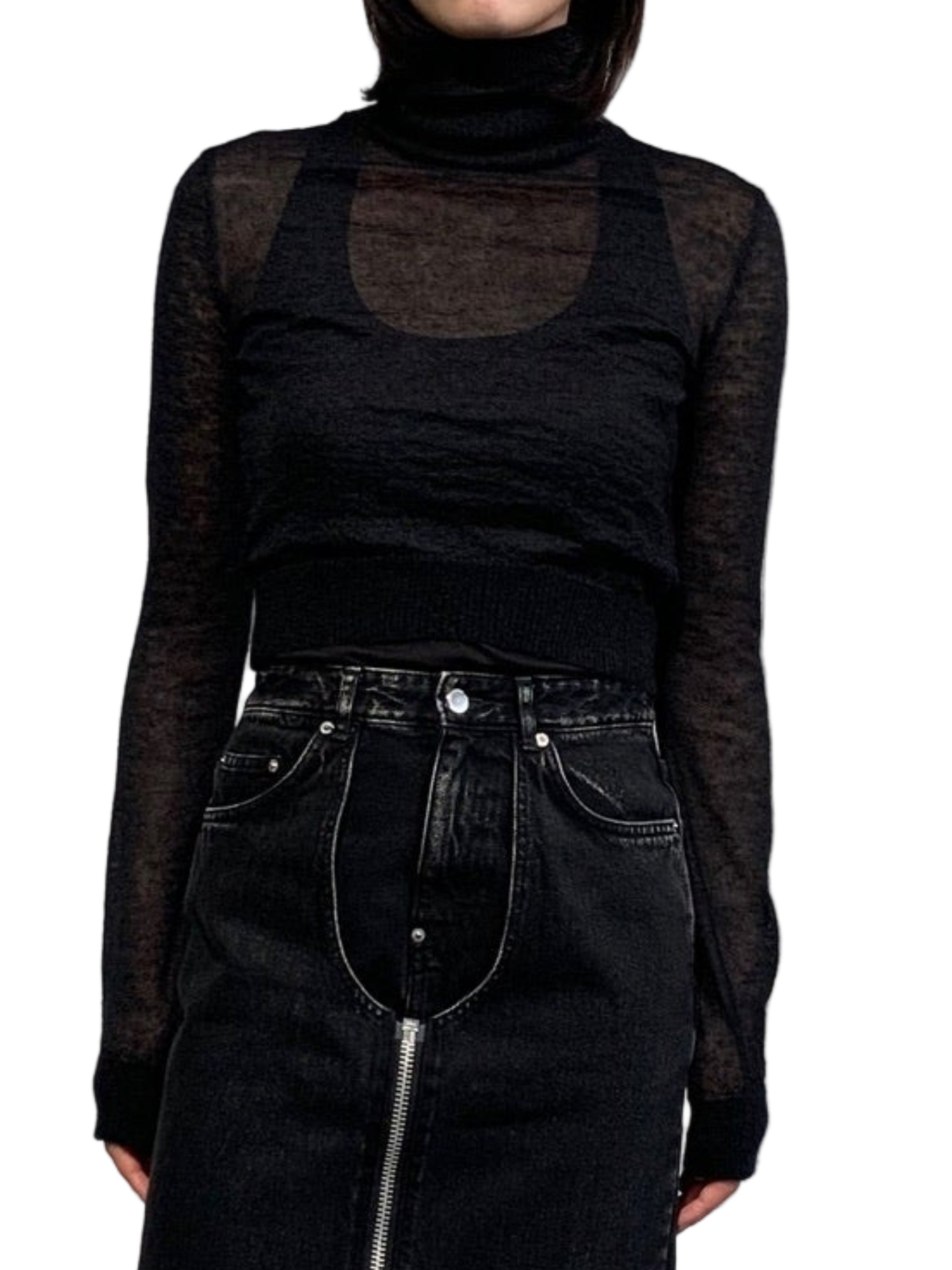 Mohair Hi-Neck Sweater