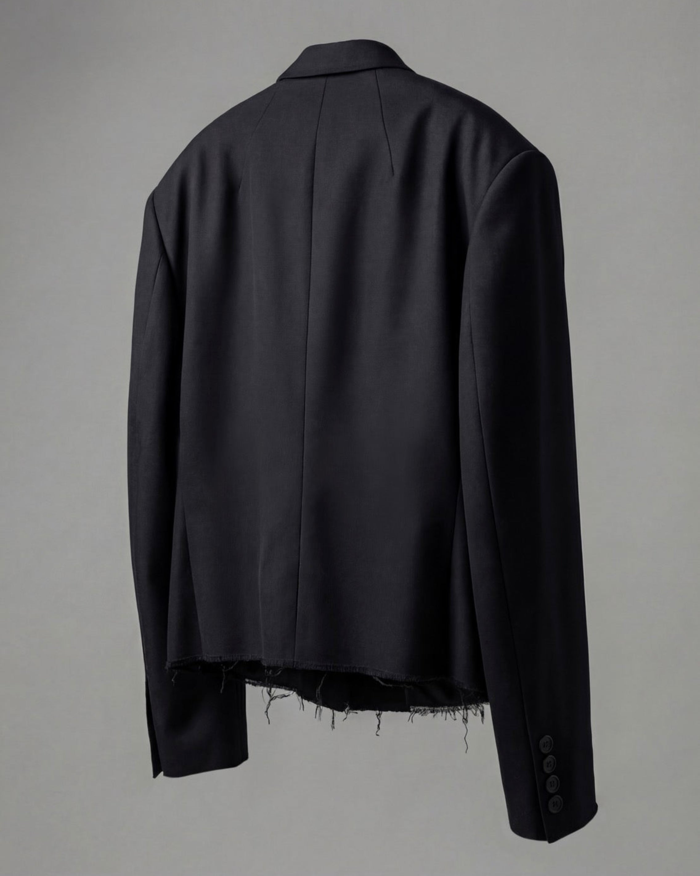 WOOL GABARDINE CUT-OFF SPENCER JACKET