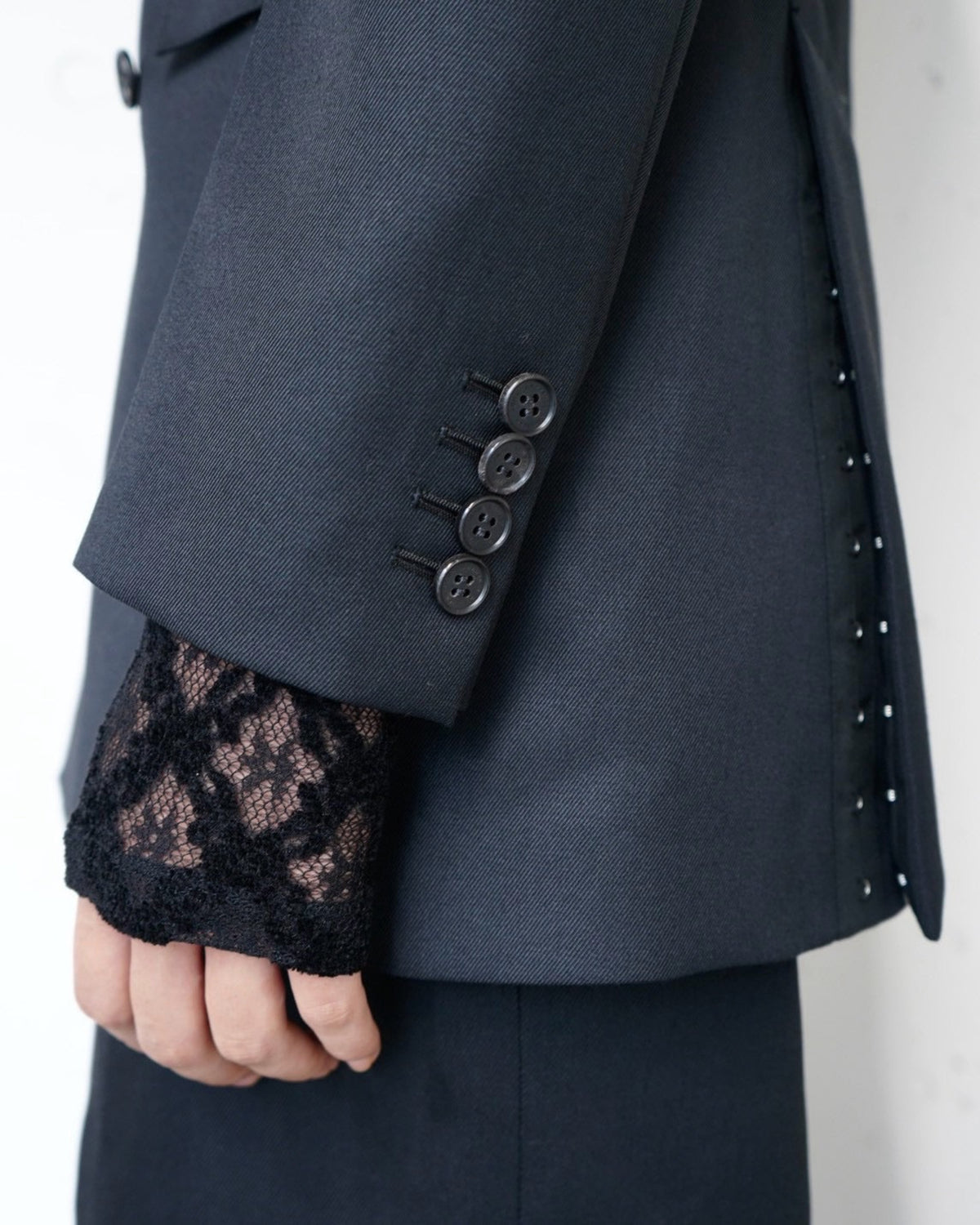 WOOL GABARDINE DOUBLE BREASTED JACKET