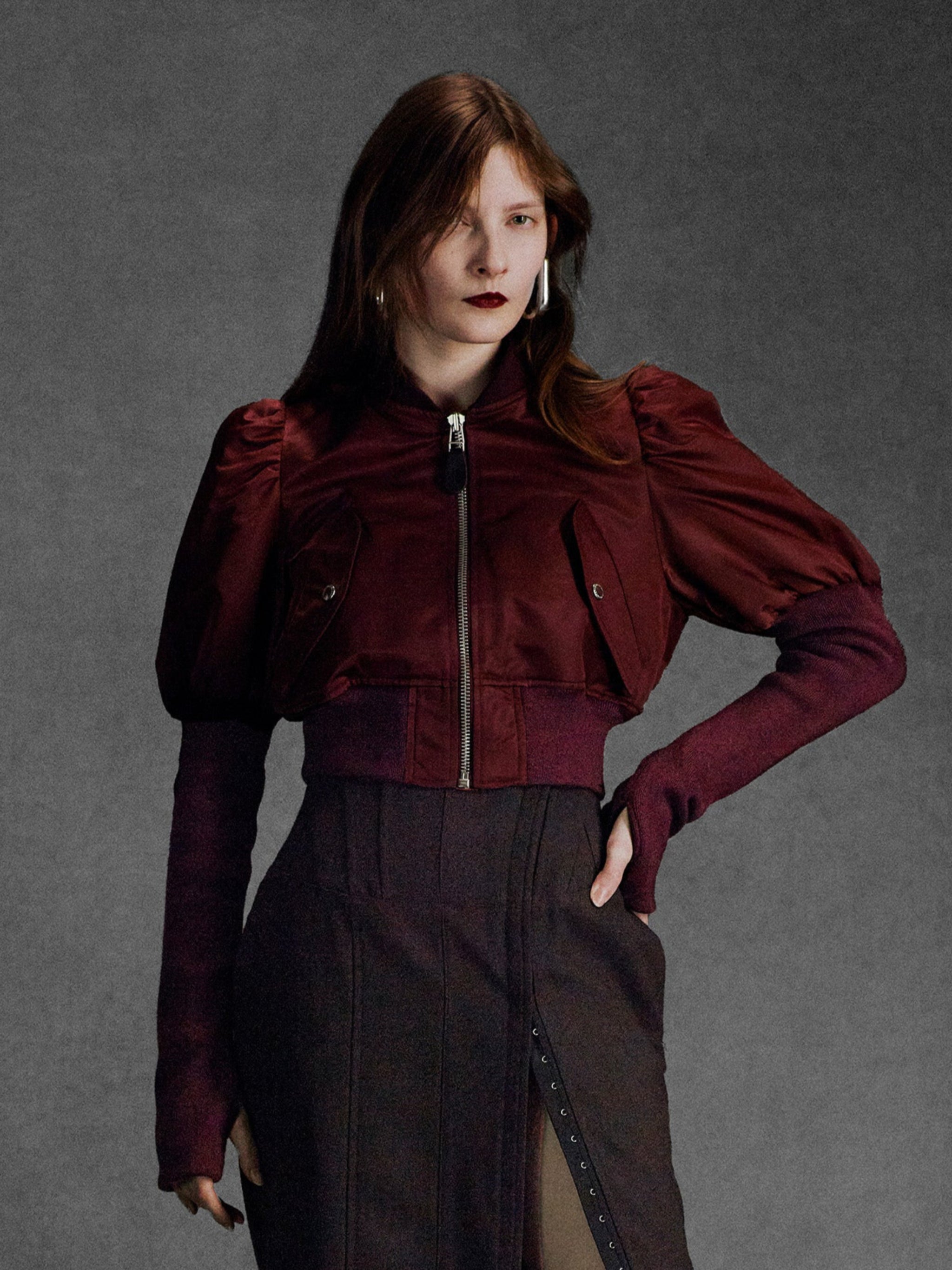 NYLON BOLERO BOMBER JACKET