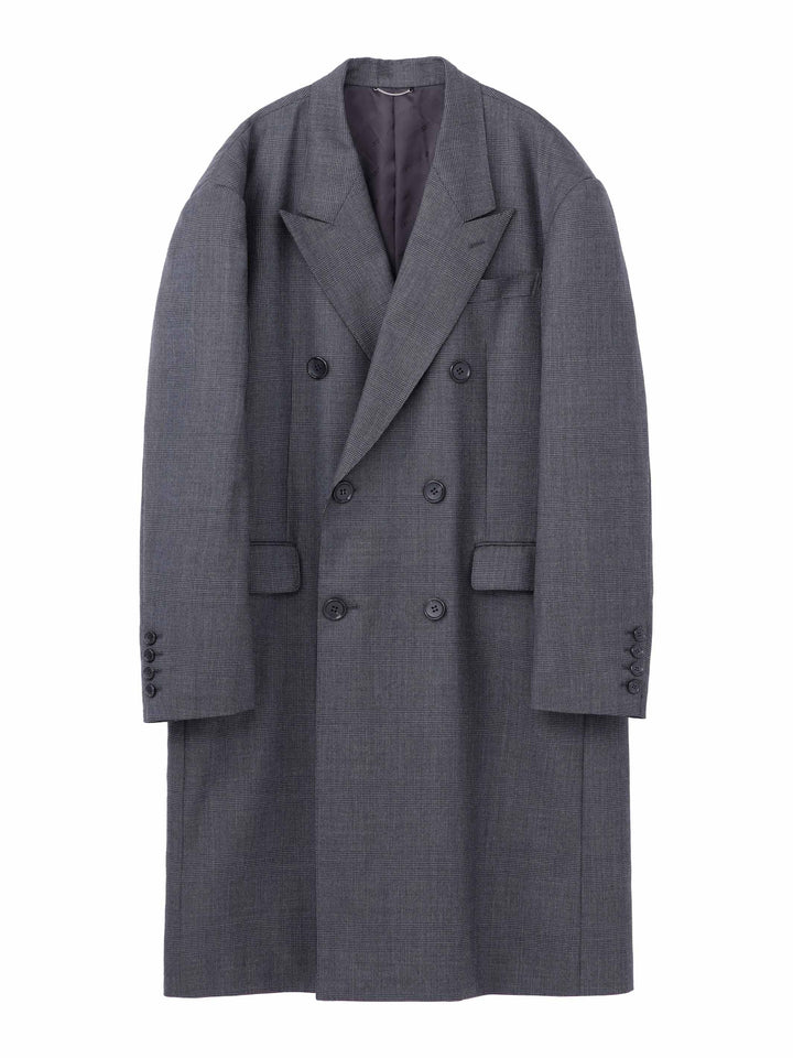 Glen plaid wool double breasted coat – JOHN LAWRENCE SULLIVAN