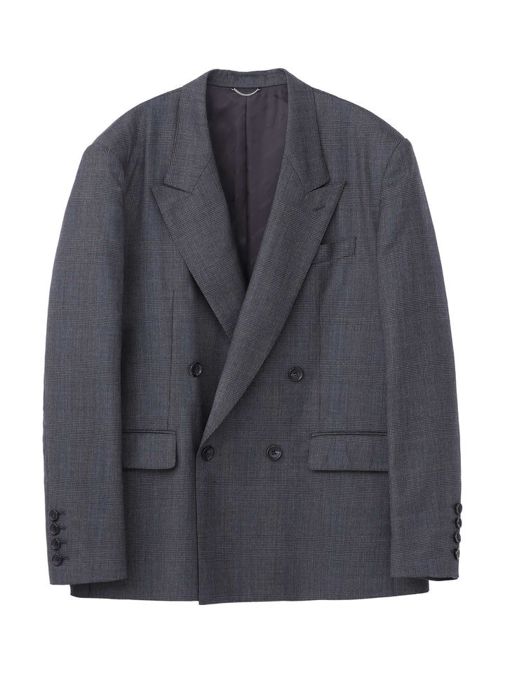 Glen plaid wool double breasted jacket – JOHN LAWRENCE SULLIVAN