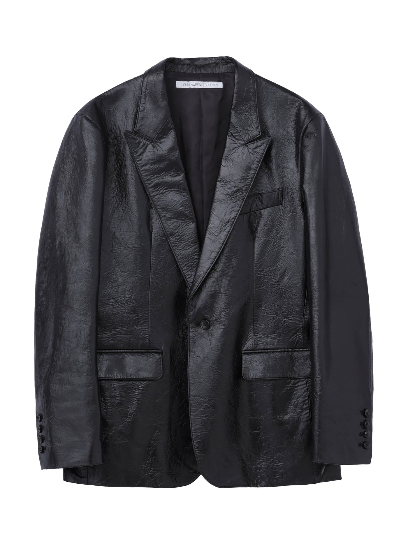 Leather single jacket