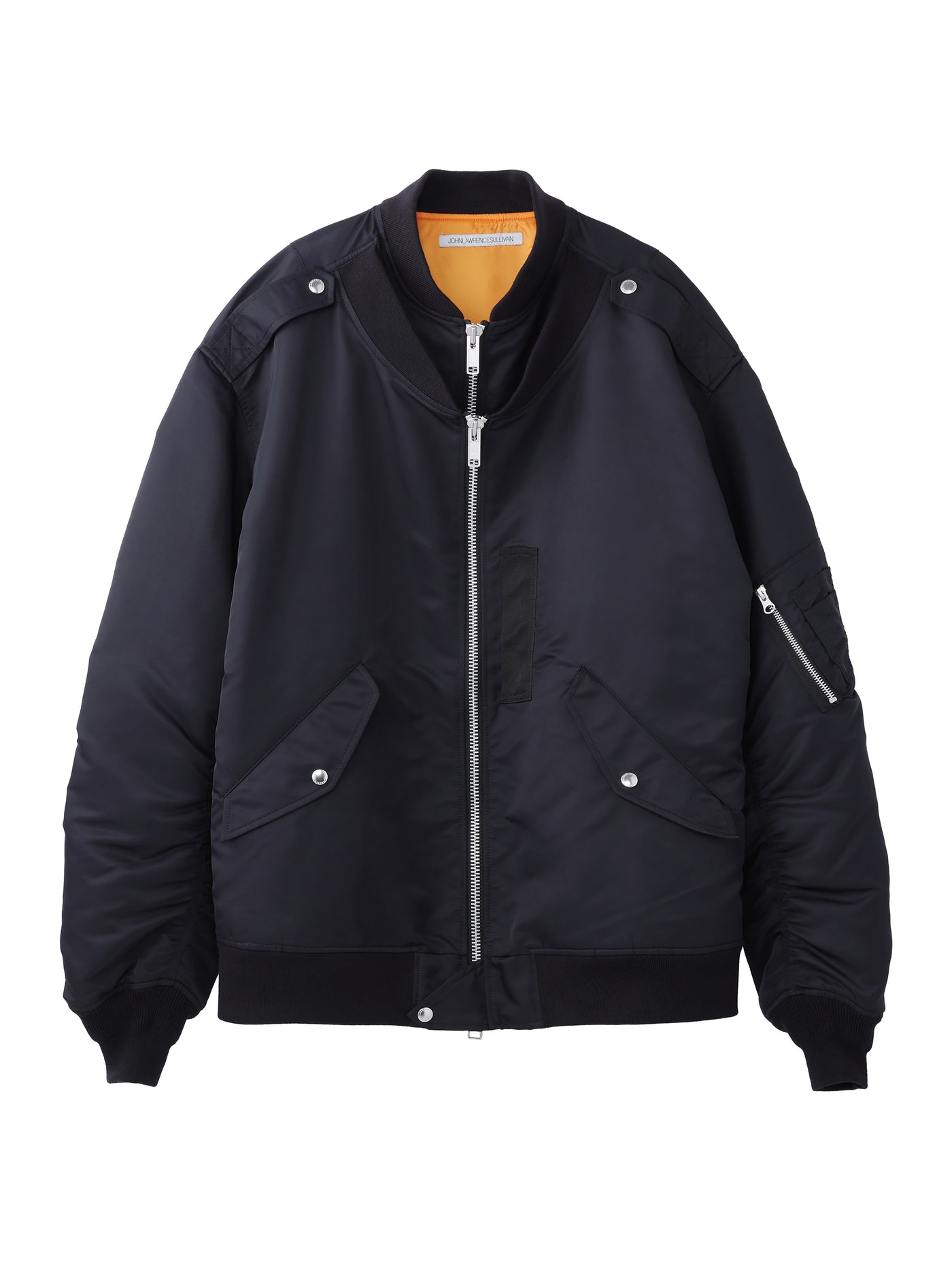 NYLON TWILL DOUBLE FRONT BOMBER JACKET