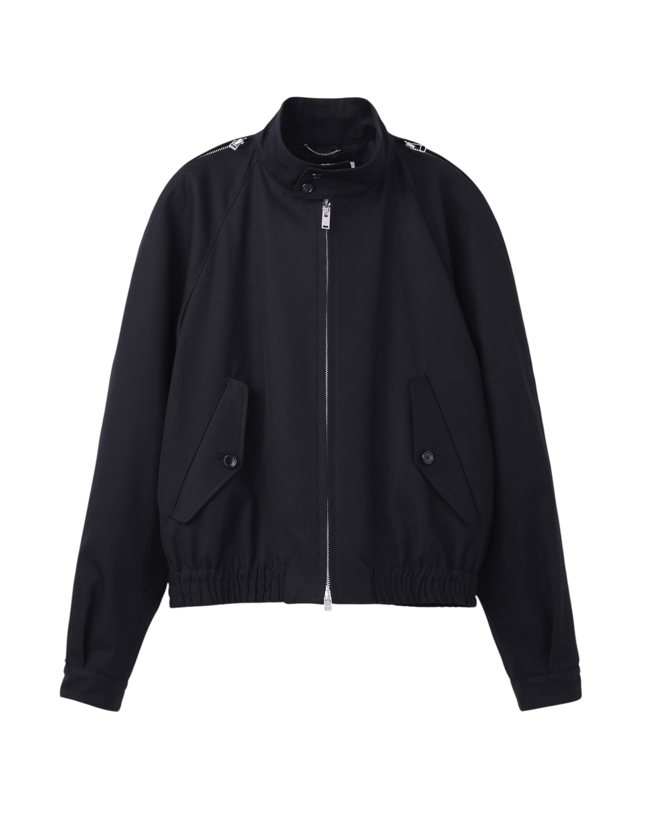 T/C TWILL ZIPPED SLEEVE HARRINGTON JACKET
