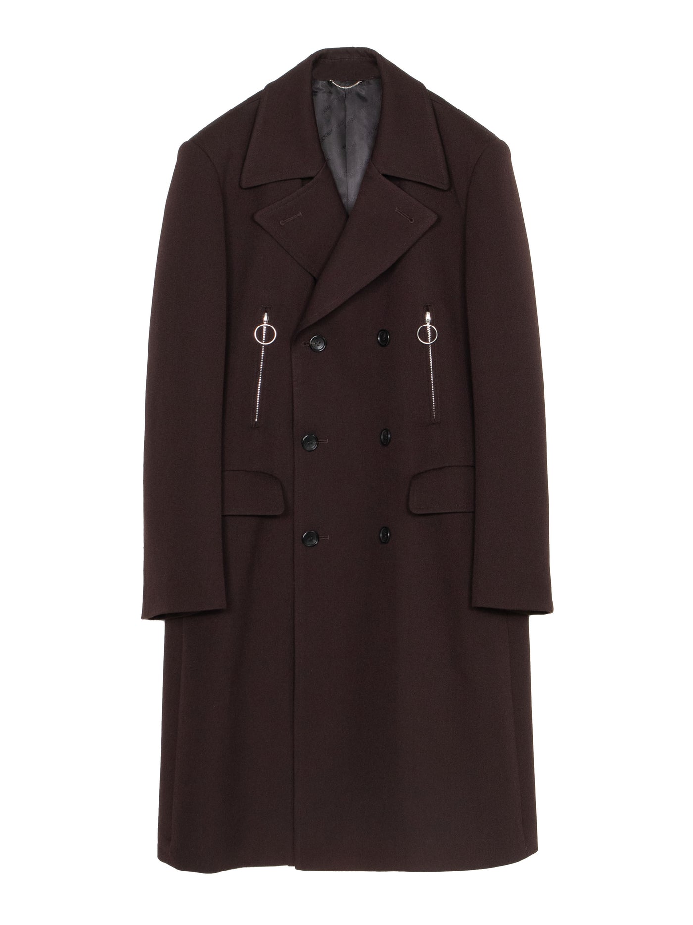 Wool kersey double breasted coat