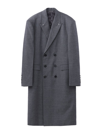 WOOL GABARDINE DOUBLE BREASTED COAT