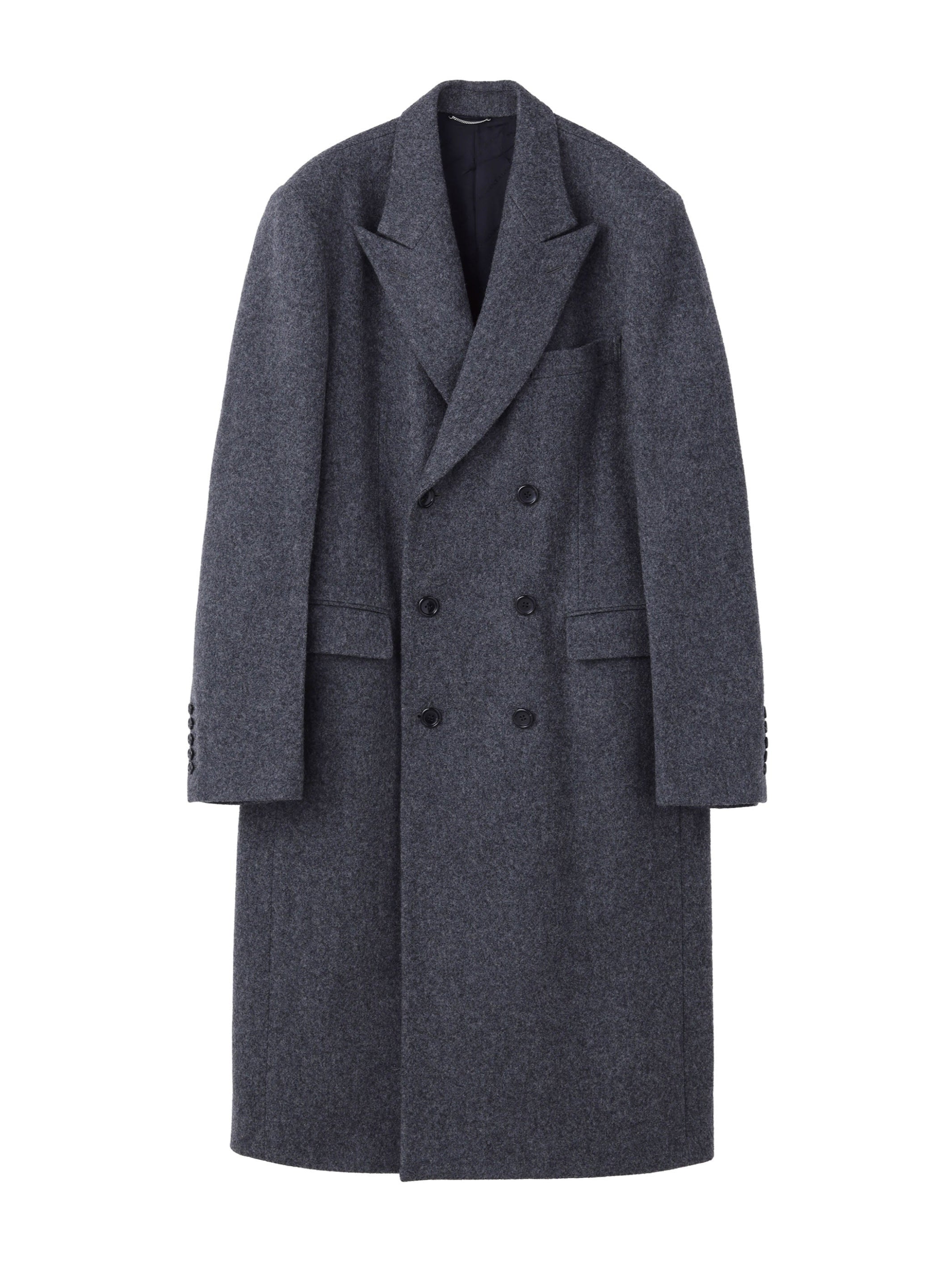 MELTON DOUBLE BREASTED CHESTERFIELD COAT