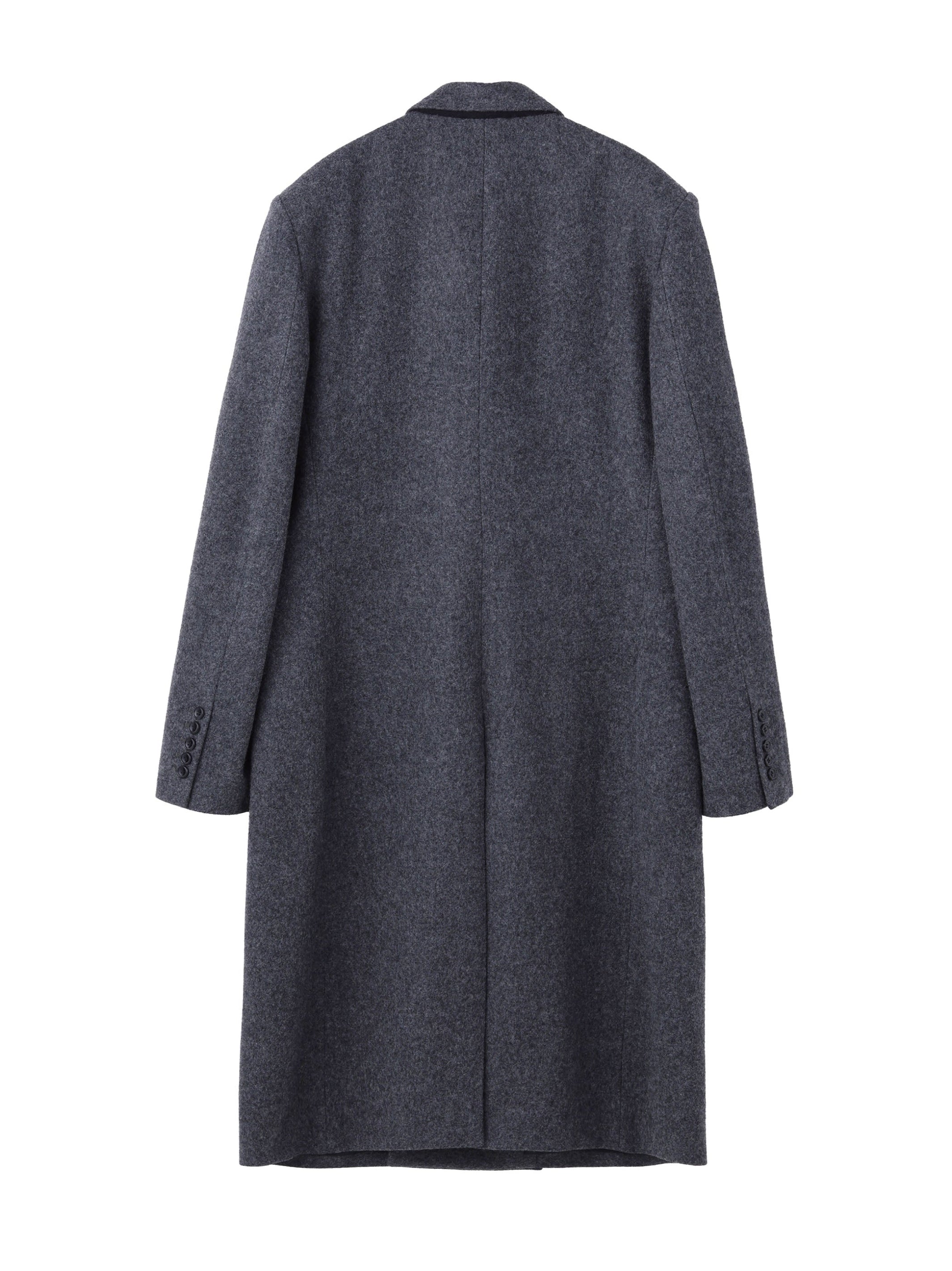 MELTON DOUBLE BREASTED CHESTERFIELD COAT