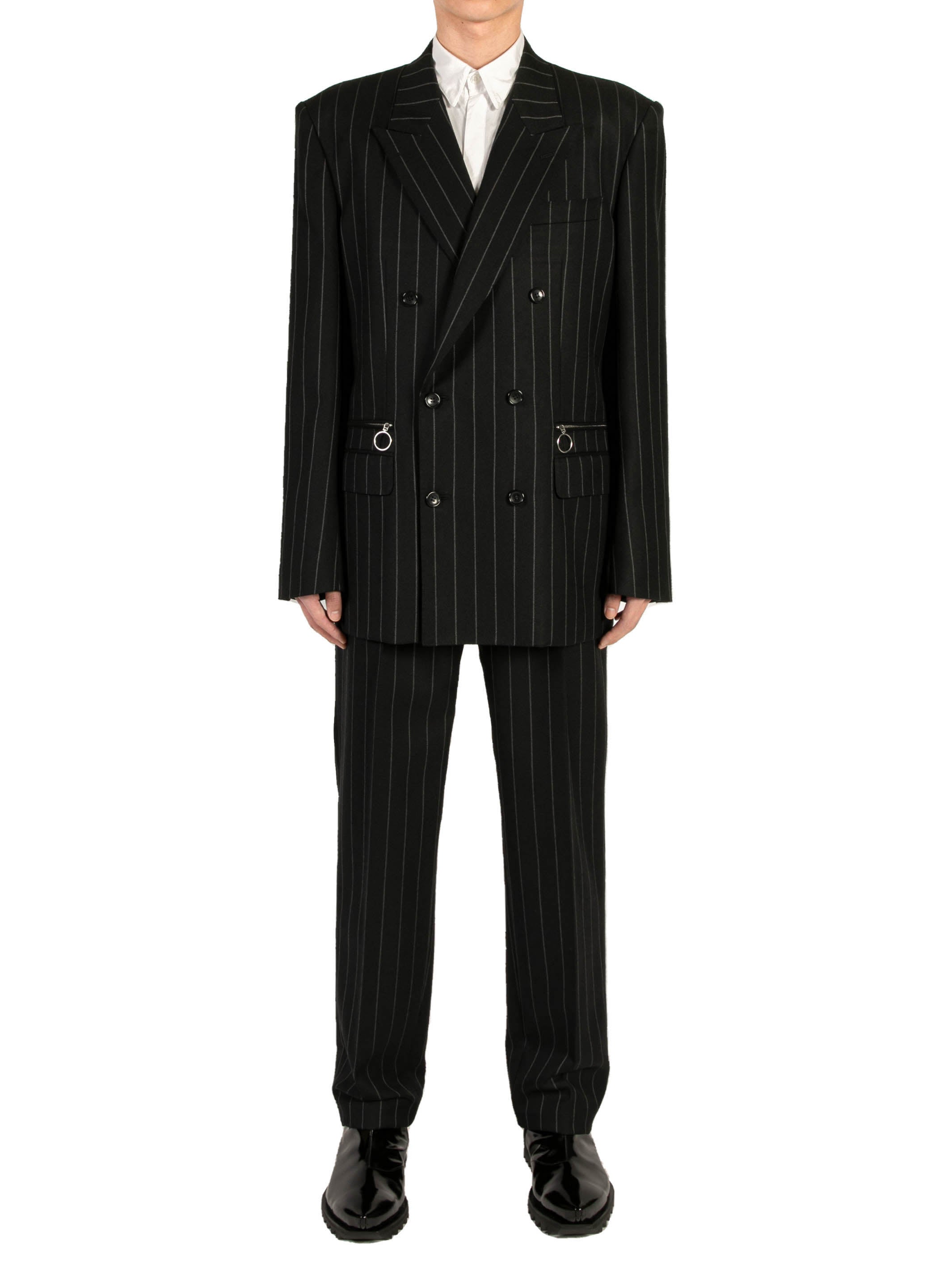 Wool Stripe PLEATED TROUSERS