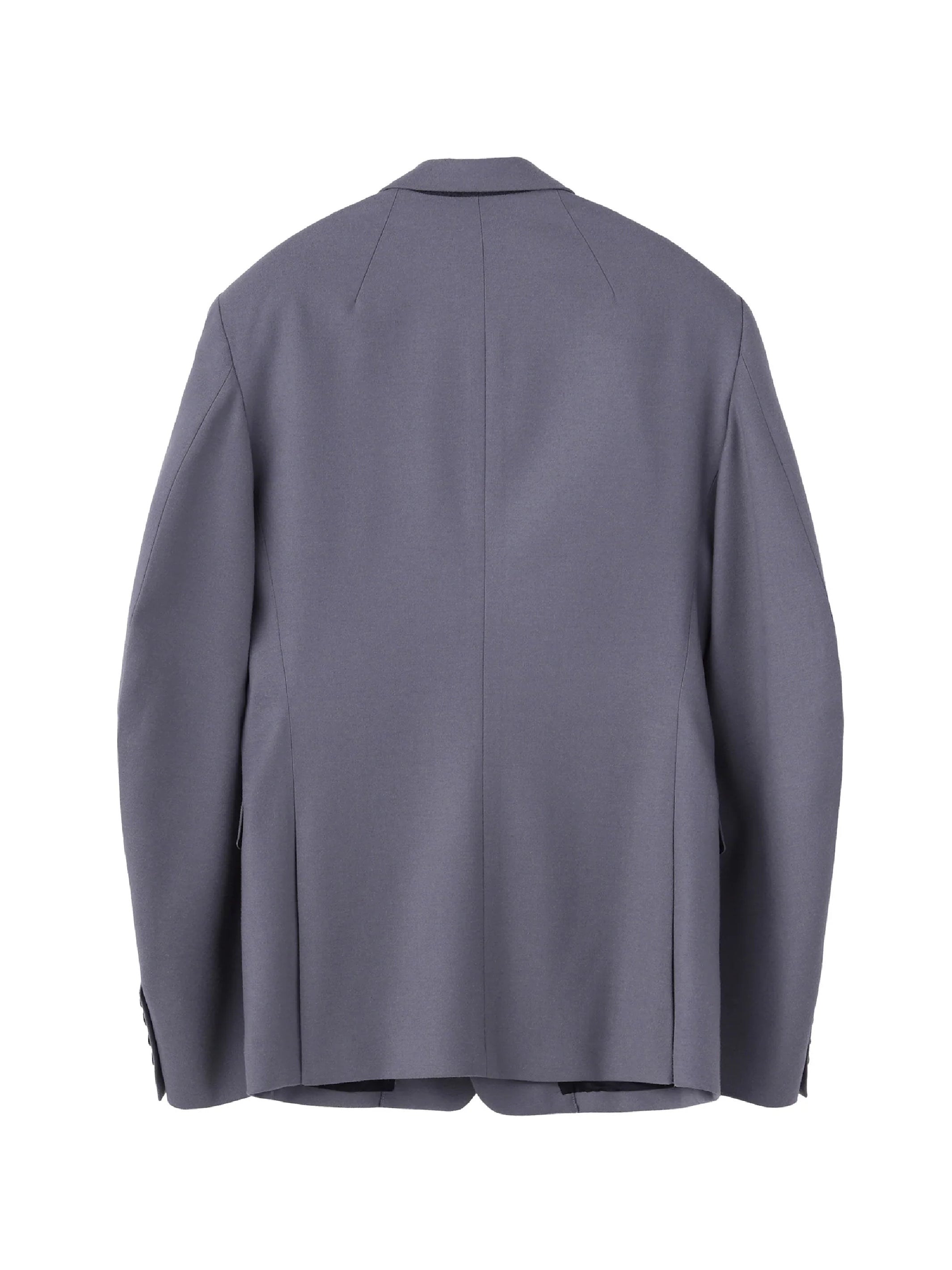 WOOL BARATHEA MASSIVE ROUNDED SLEEVE SINGLE BREASTED JACKET