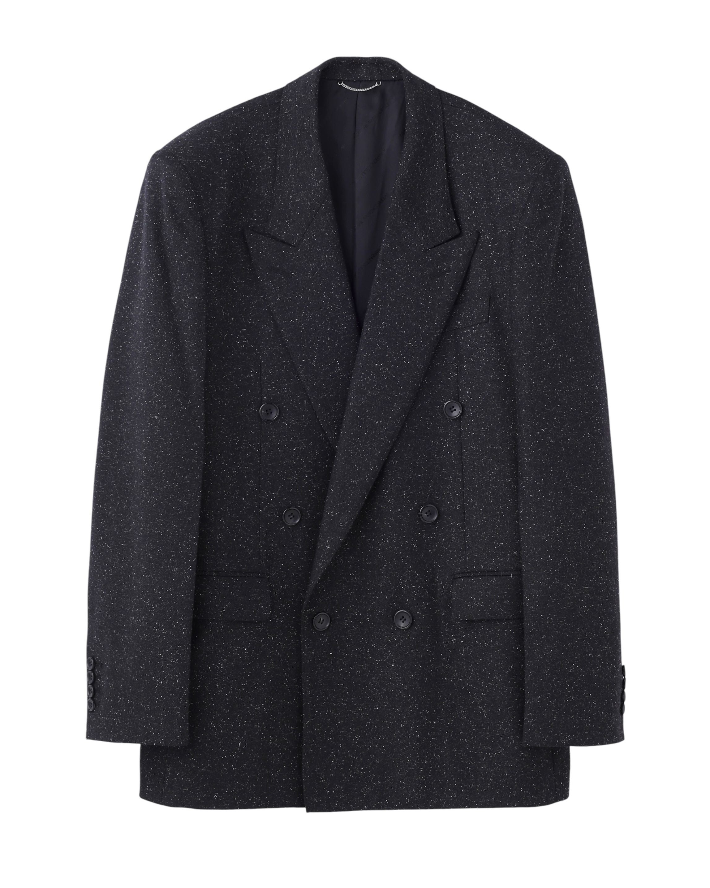 SILK NEP WOOL DOUBLE BREASTED JACKET