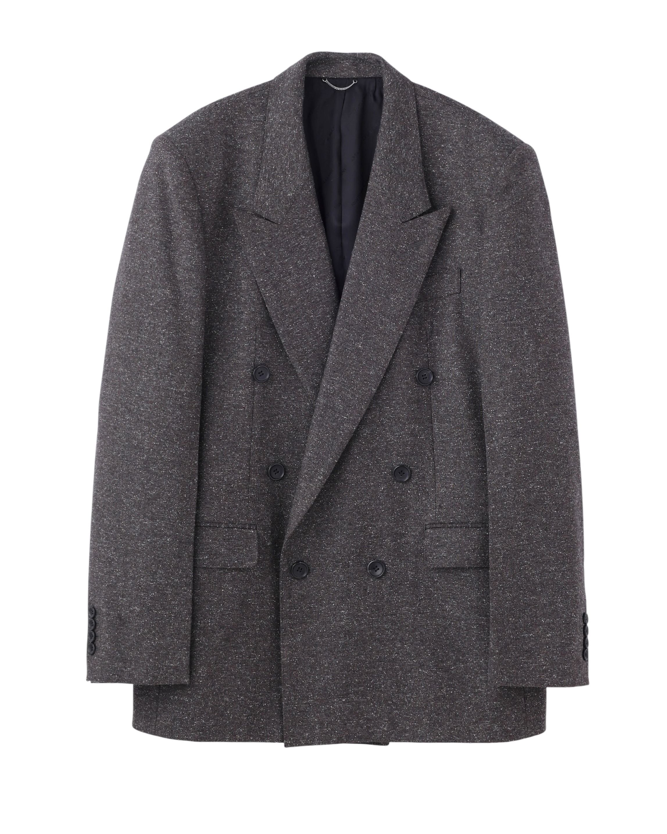 SILK NEP WOOL DOUBLE BREASTED JACKET