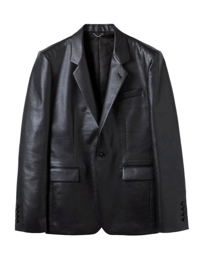Vegan leather single jacket