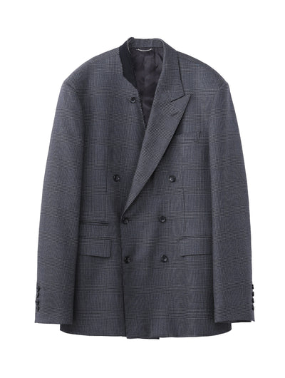 Mohair Wool asymmetry Lapel Jacket