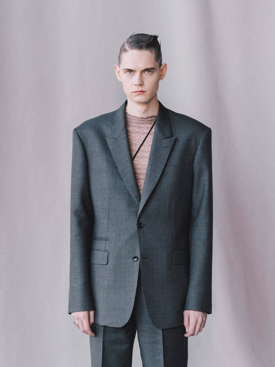 MOHAIR WOOL SINGLE BREASTED JACKET