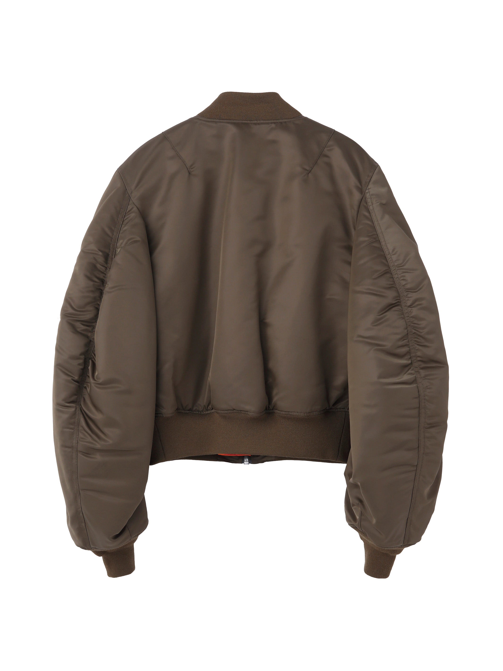NYLON MASSIVE ROUNDED SLEEVE BOMBER JACKET
