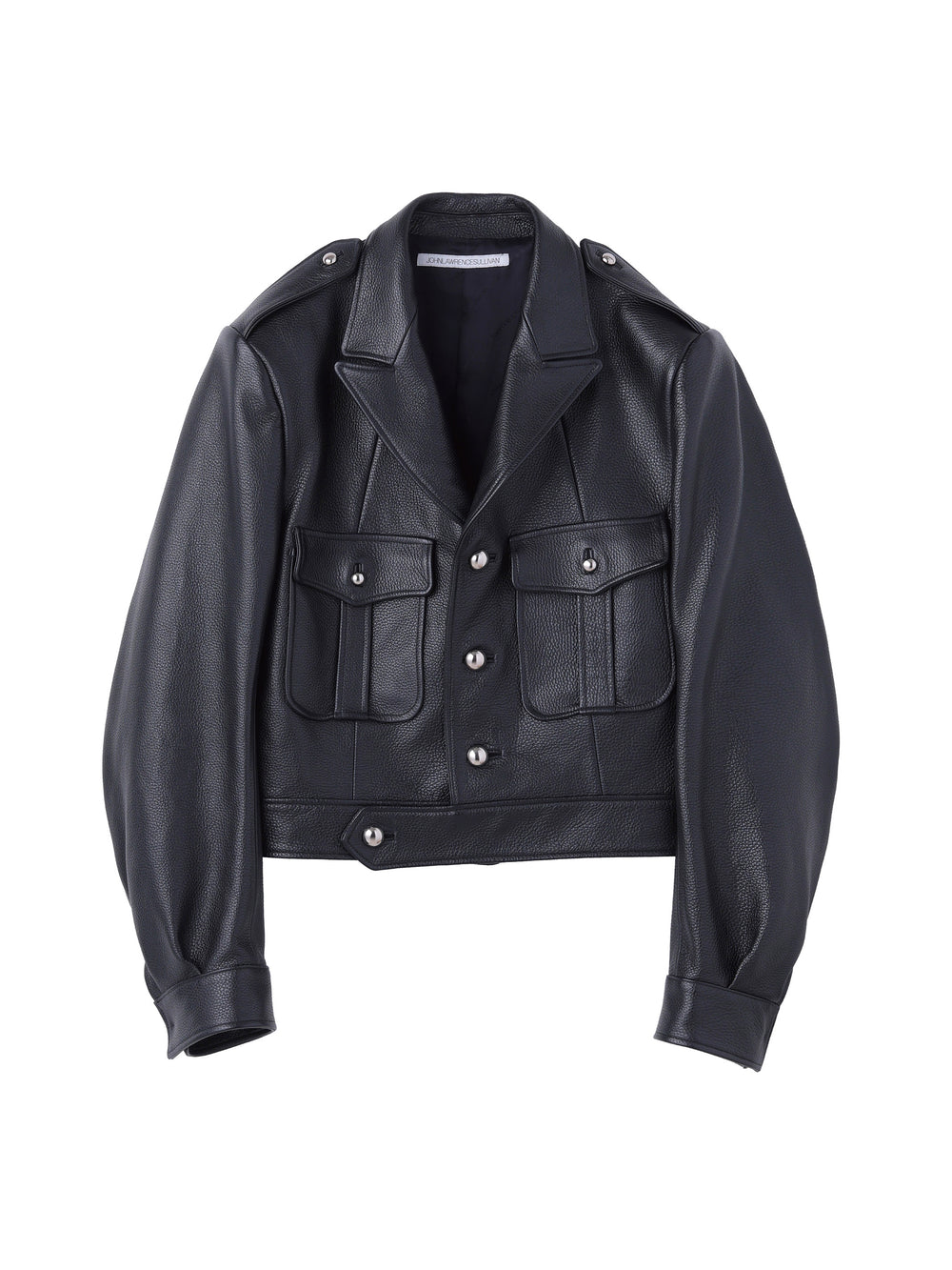 GRAIN LEATHER MASSIVE ROUNDED SLEEVE IKE JACKET