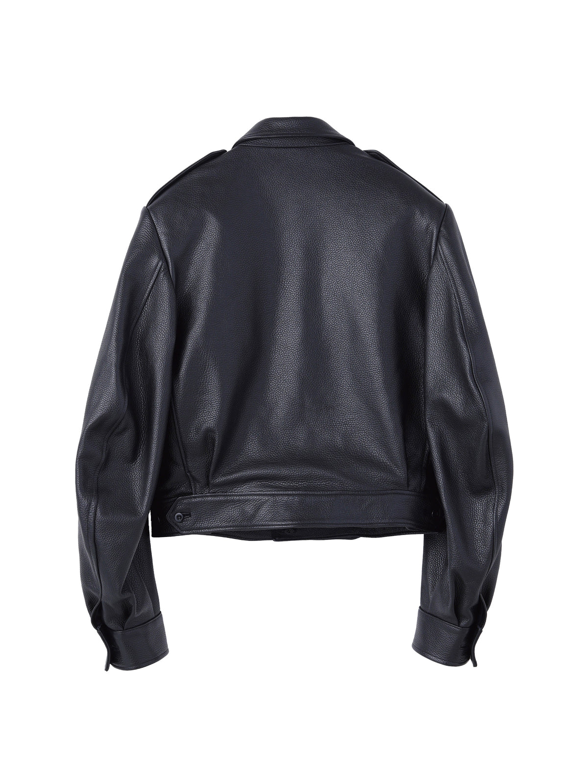 GRAIN LEATHER MASSIVE ROUNDED SLEEVE IKE JACKET
