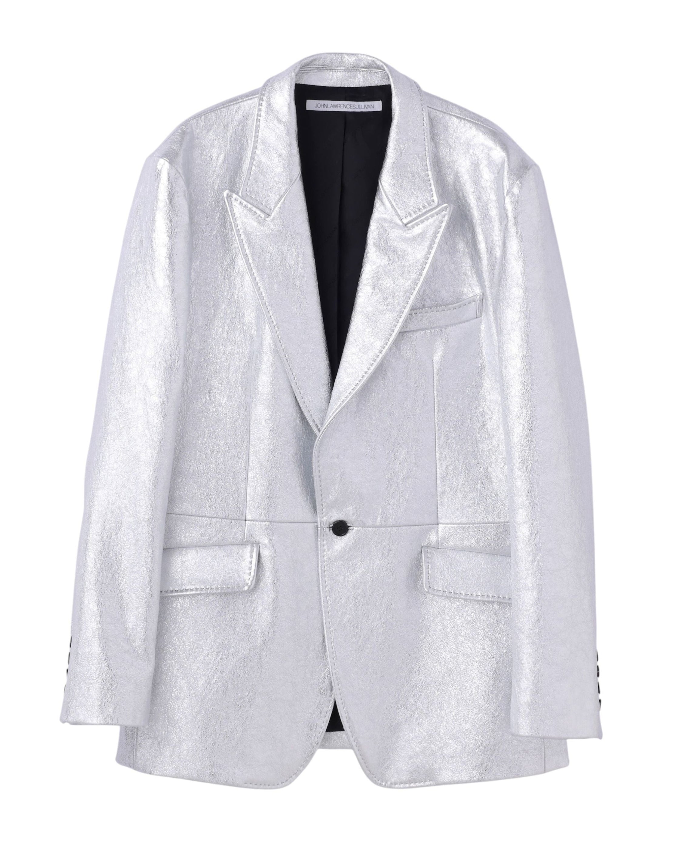 PLEIN SUDプレインスッド レザー毛皮ジャケット フランス製 LEATHER SINGLE BREASTED JACKET