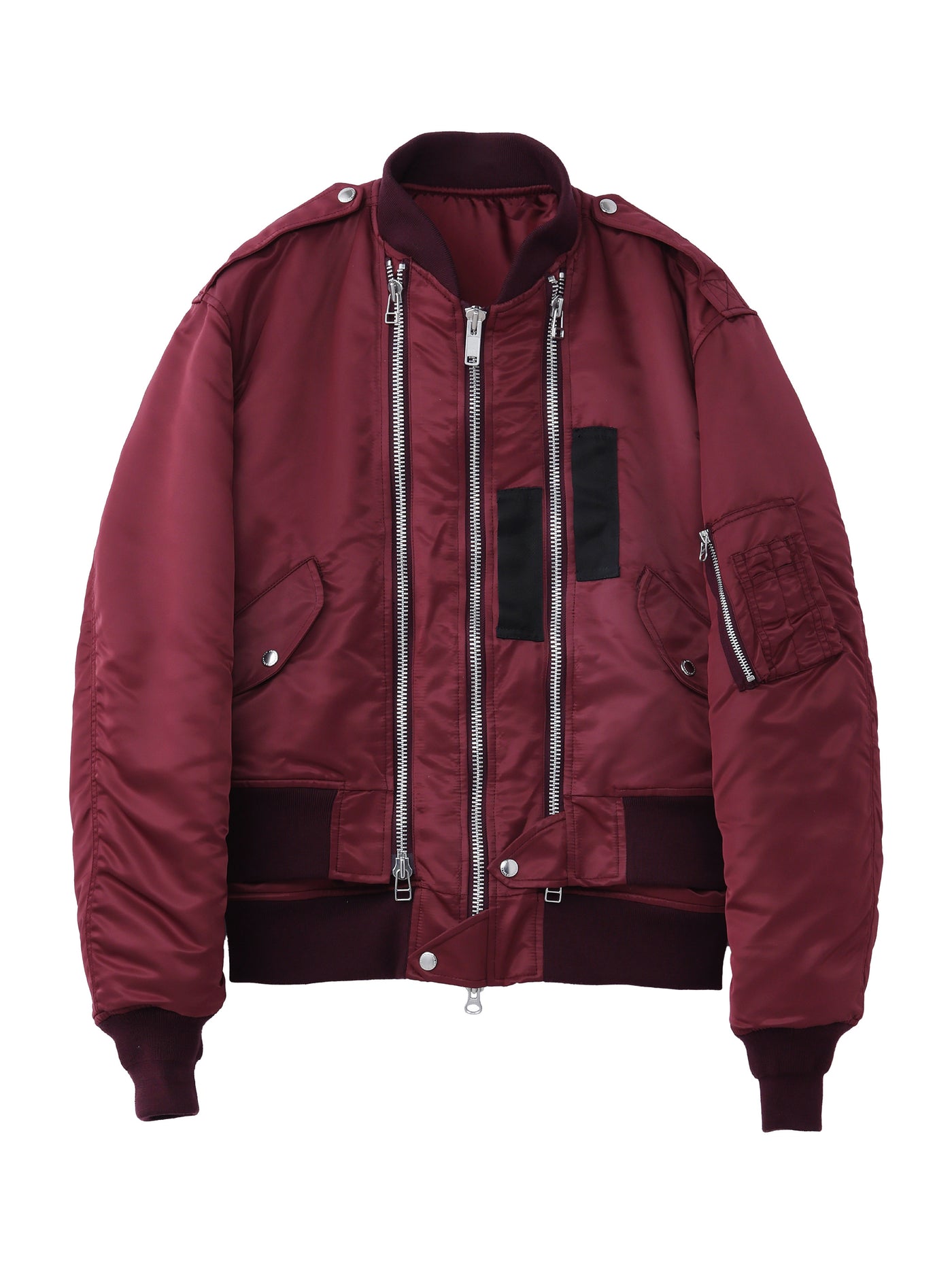 NYLON STACKED BOMBER JACKET