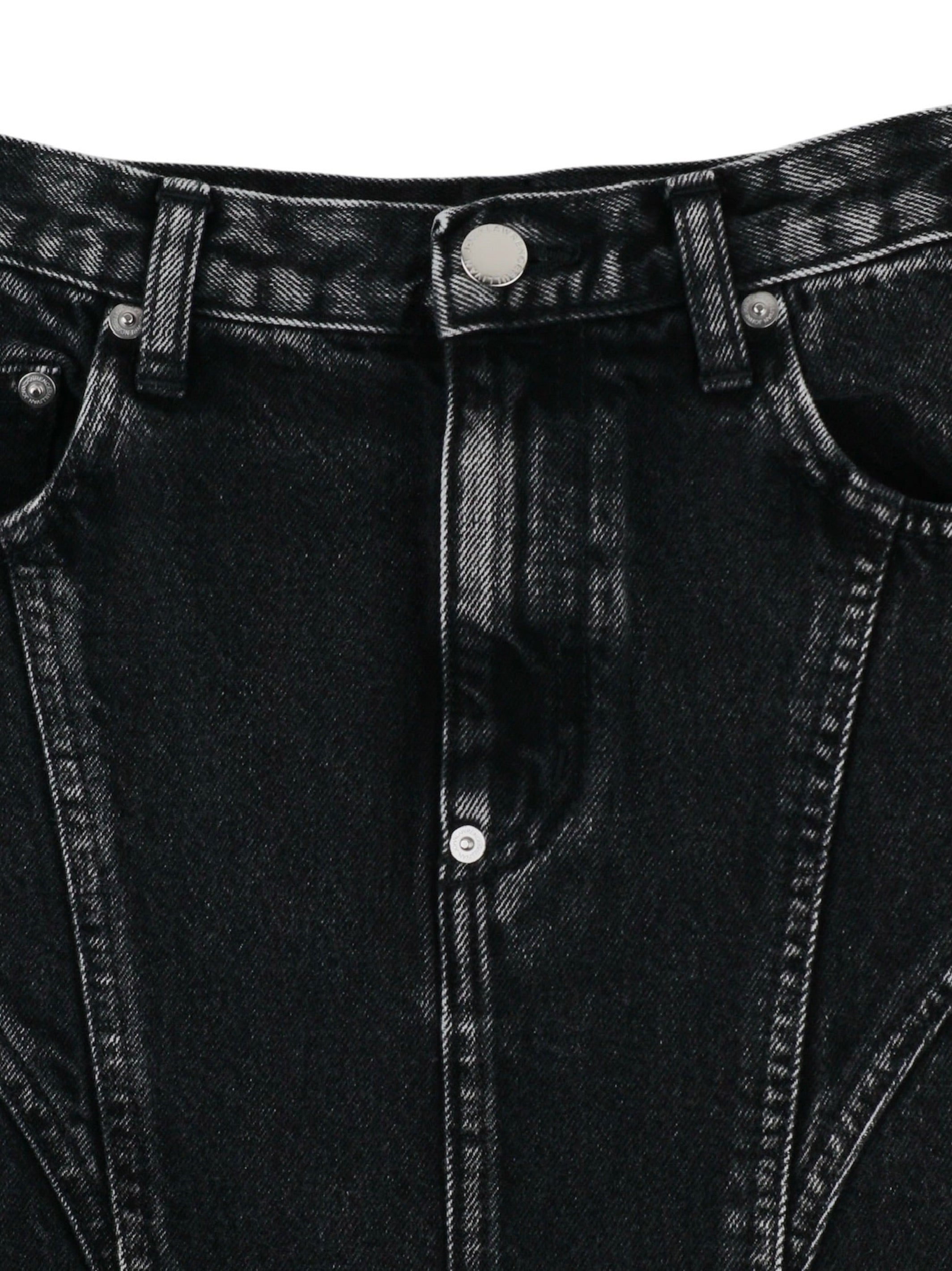 WASHED DENIM MERMAID LINE SKIRT