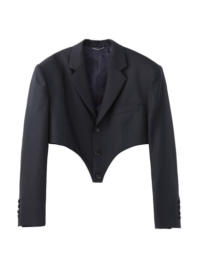 WOOL MOHAIR GABARDINE CUTTING JACKET