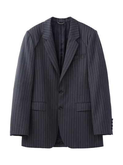 WOOL GABARDINE DETACHABLE SLEEVE JACKET