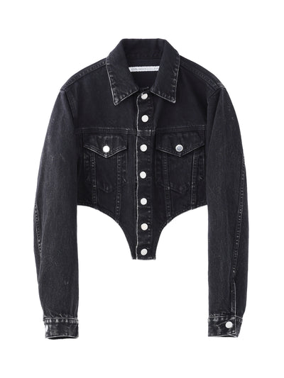 WASHED DENIM CUTTING JACKET