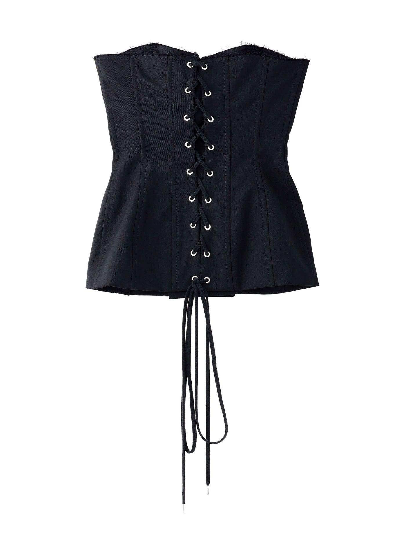 Wool Gabardine Corset Bustier