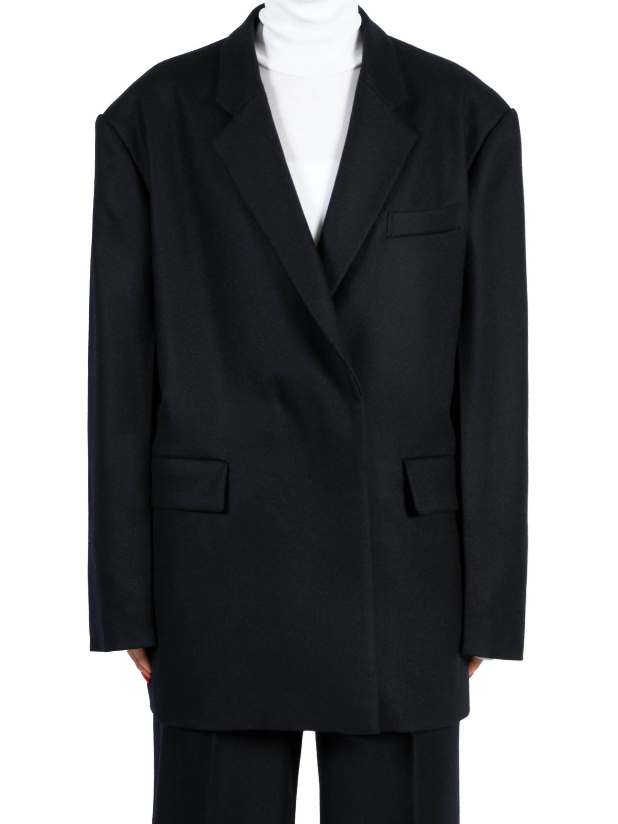 Wool FLANNEL FLY FRONT JACKET