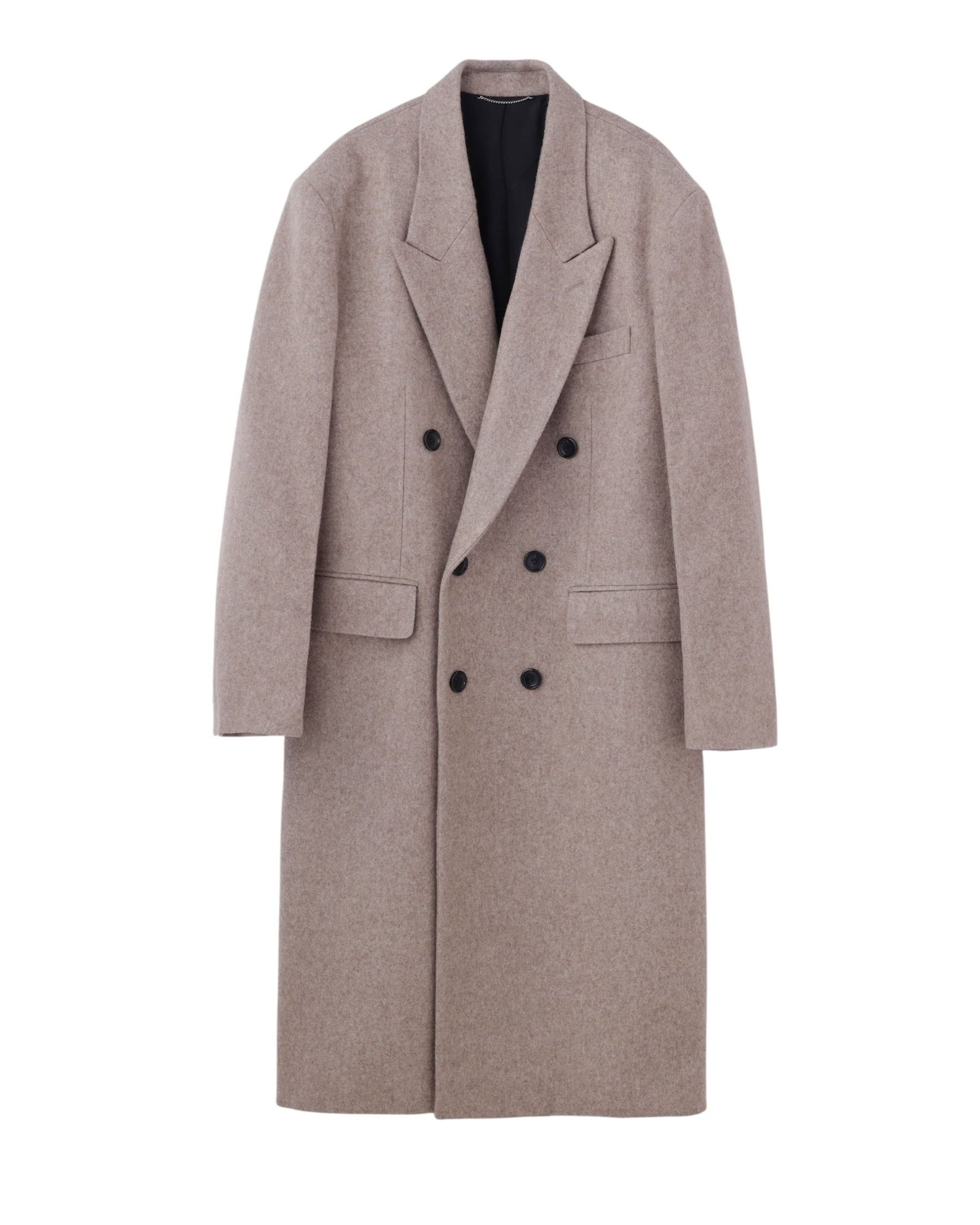 MELTON DOUBLE BREASTED CHESTERFIELD COAT