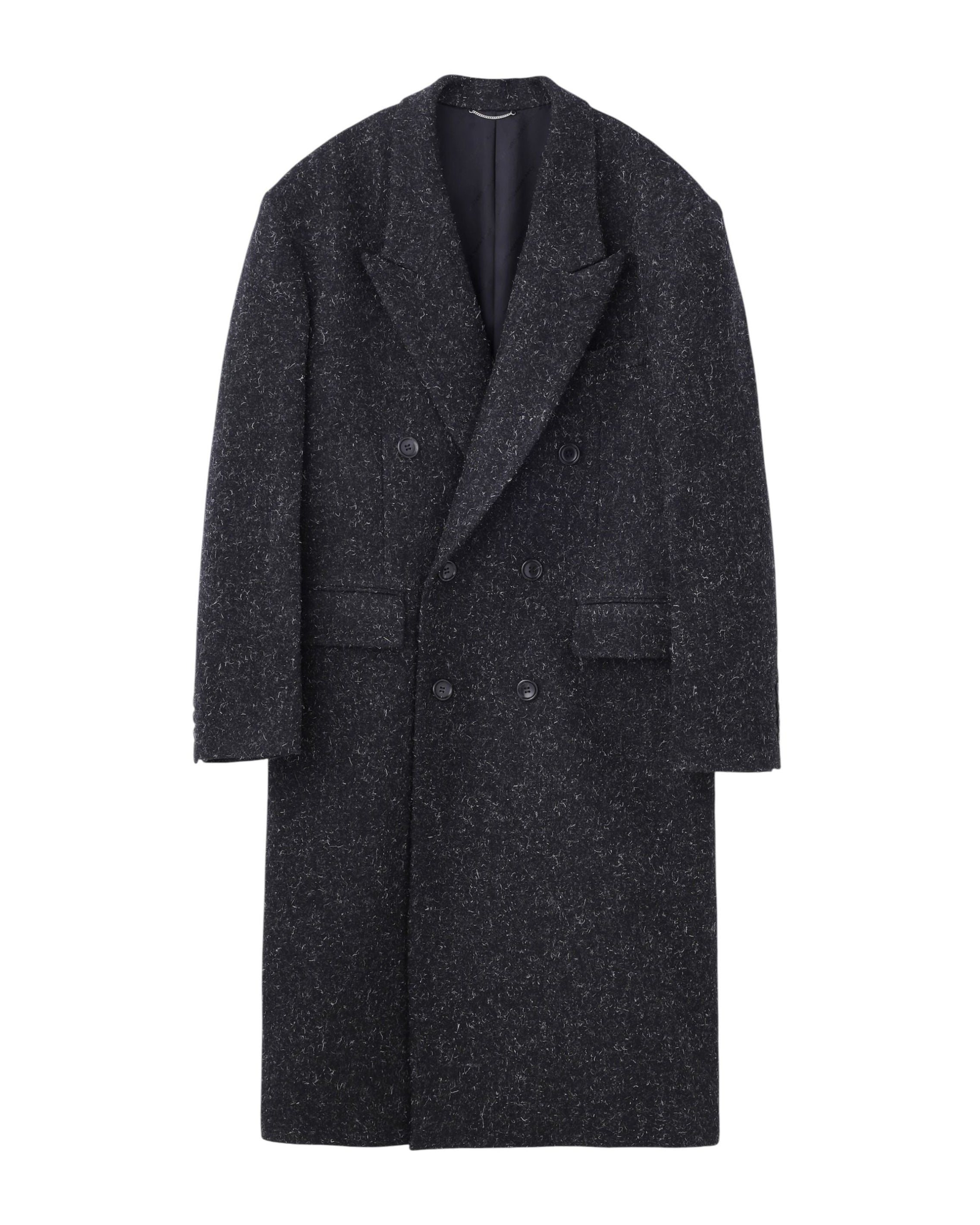 MELTON DOUBLE BREASTED CHESTERFIELD COAT