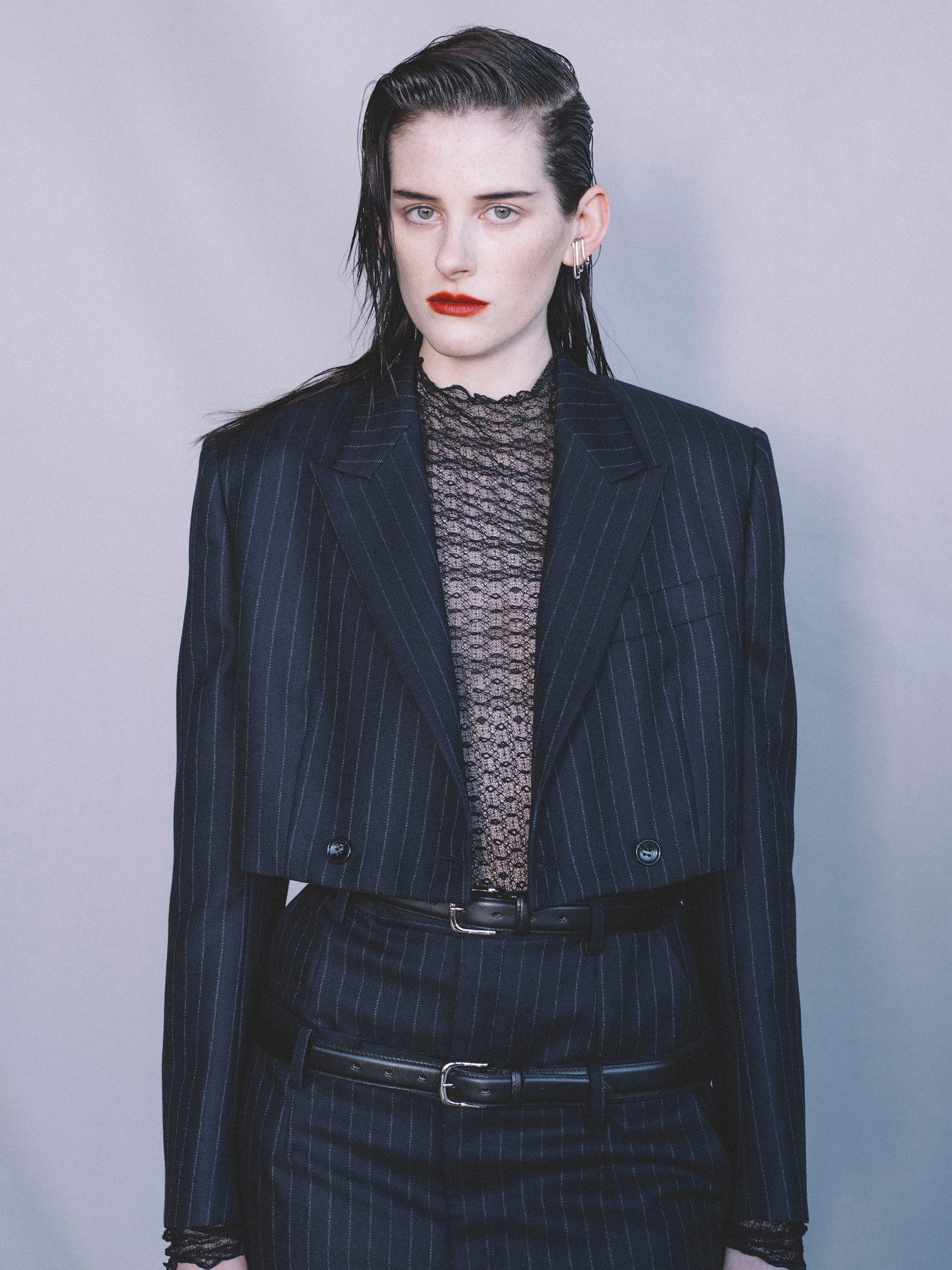 STRIPED WOOL SEPARATE JACKET