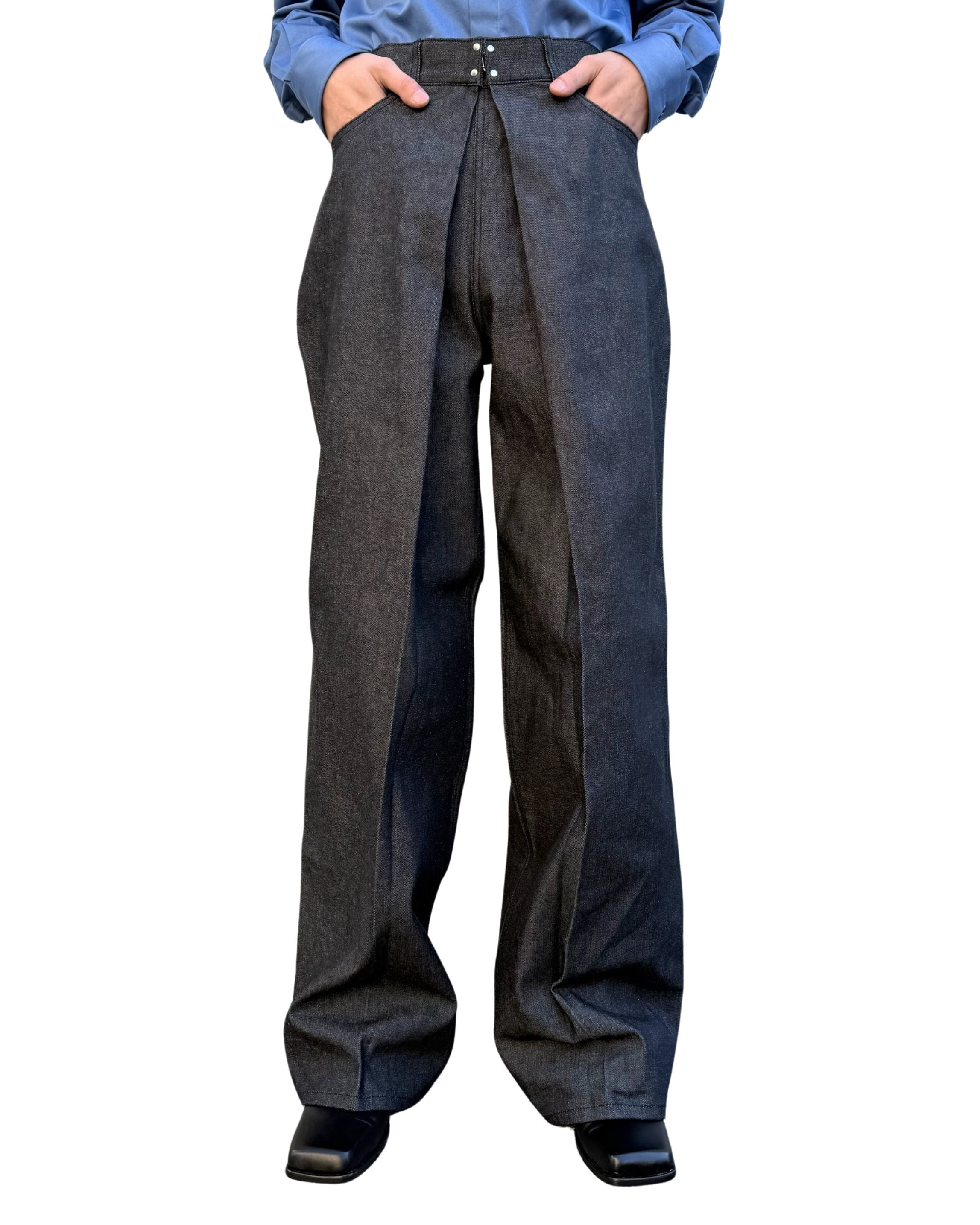RIGID DENIM WIDE PANTS