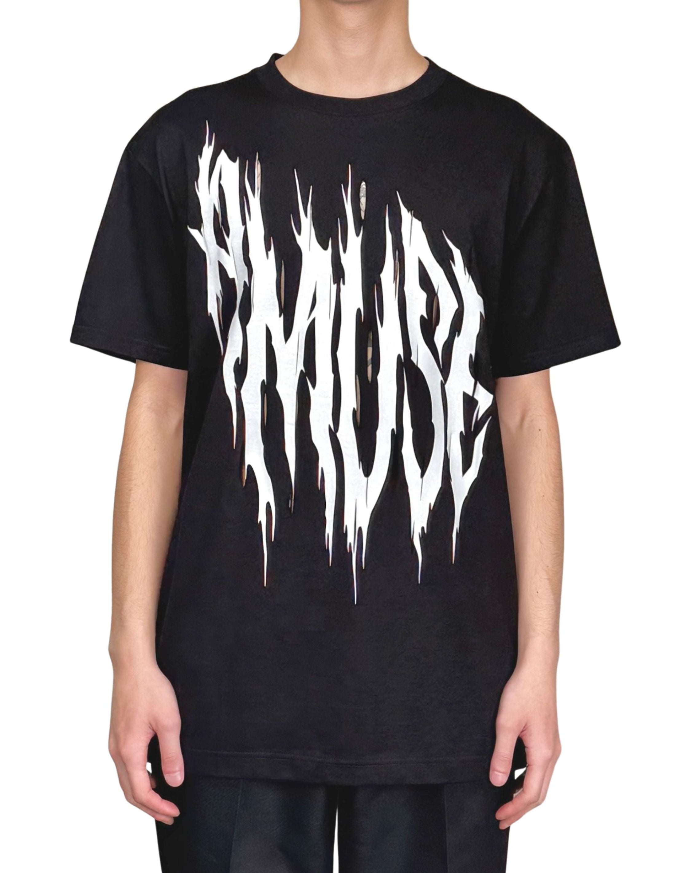 "A MUSE" PRINT SLASHED TEE