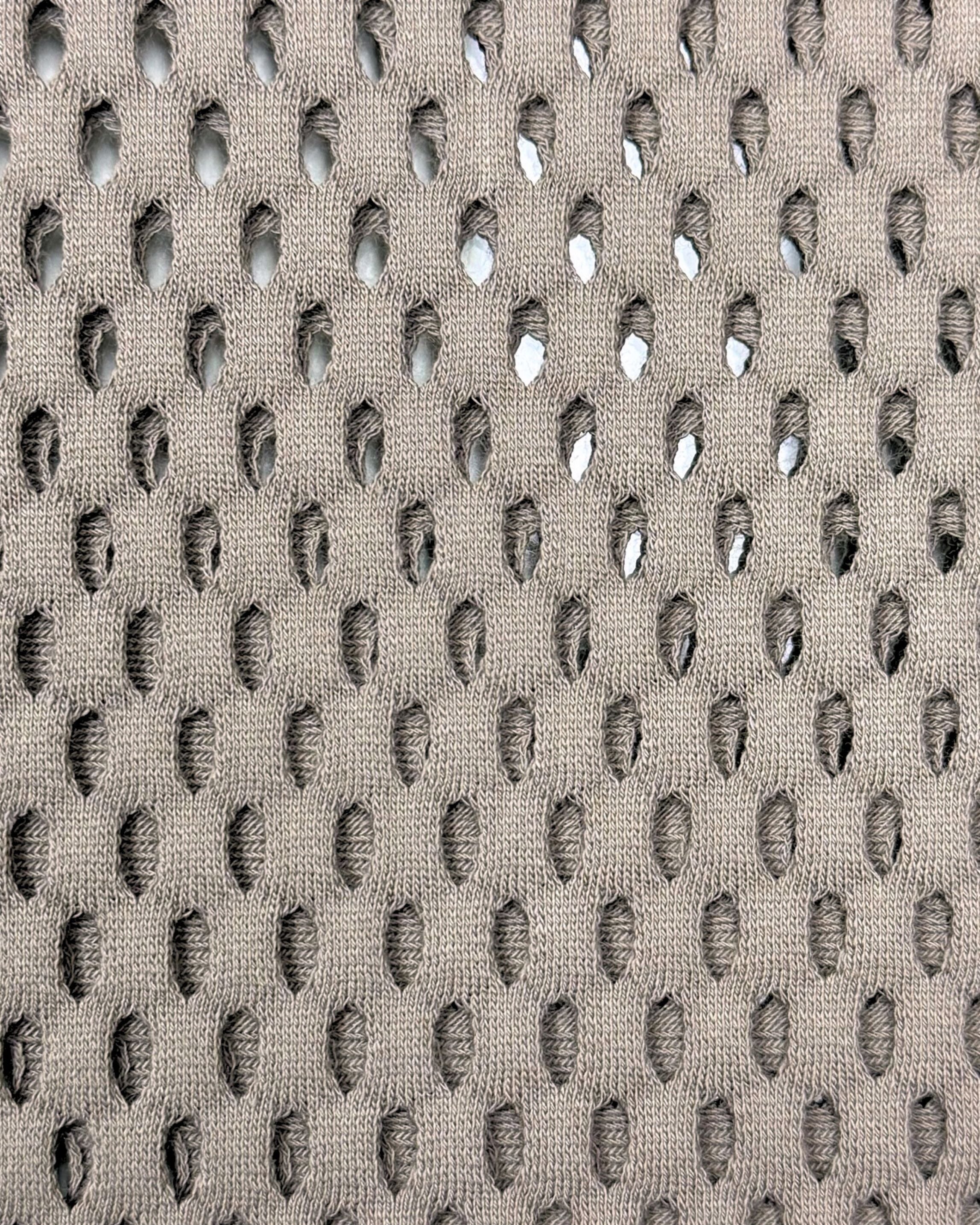 COTTON MESH SLEEVELESS TOP