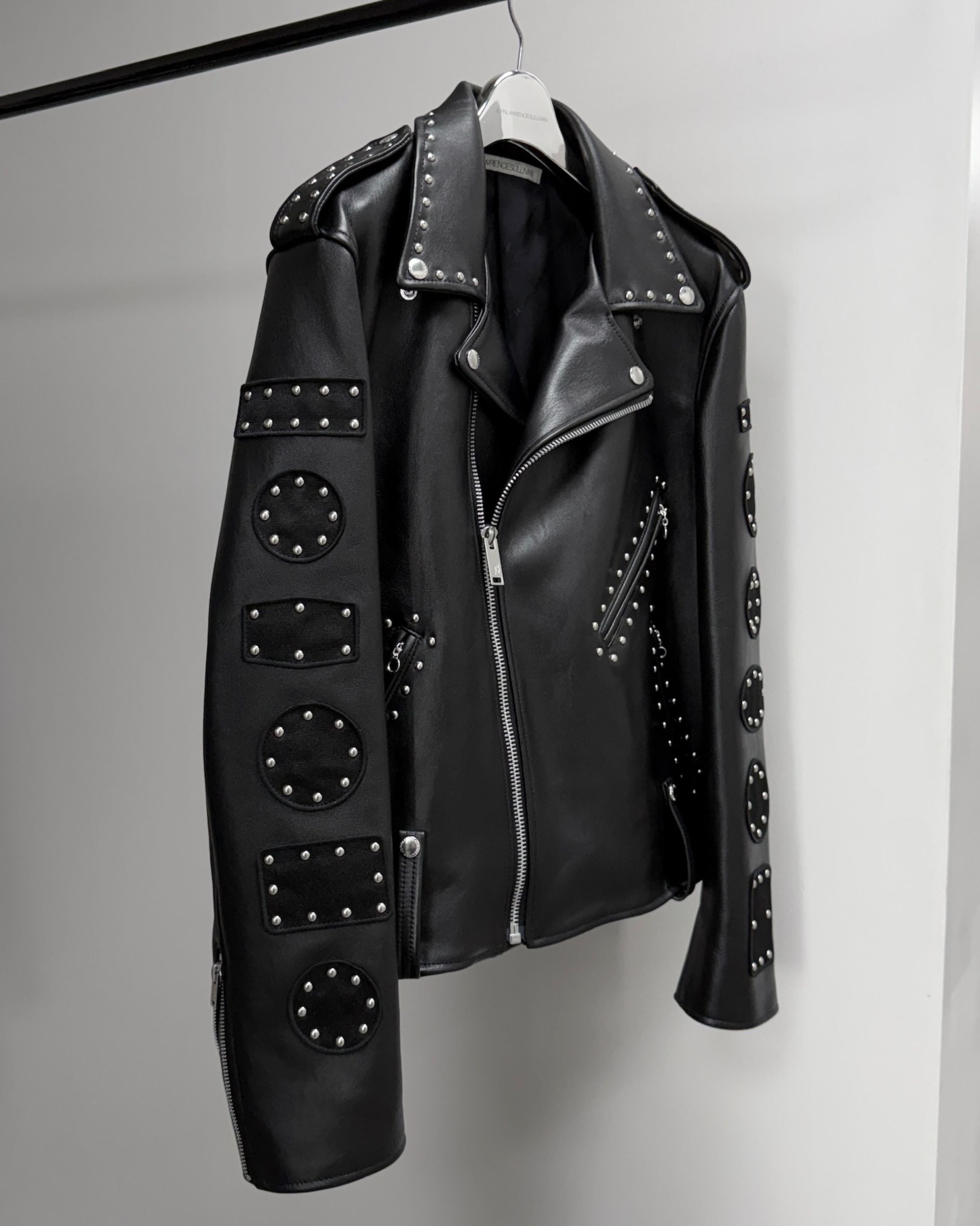ジョンローレンスサリバン　スタッズ　ライダースジャケット STUDDED PATCH CUSTOM RIDER JACKET