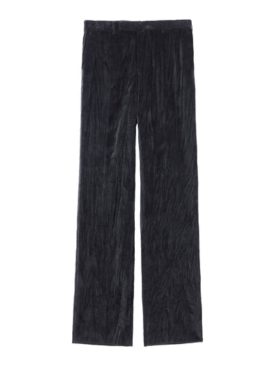 Velvet straight trousers