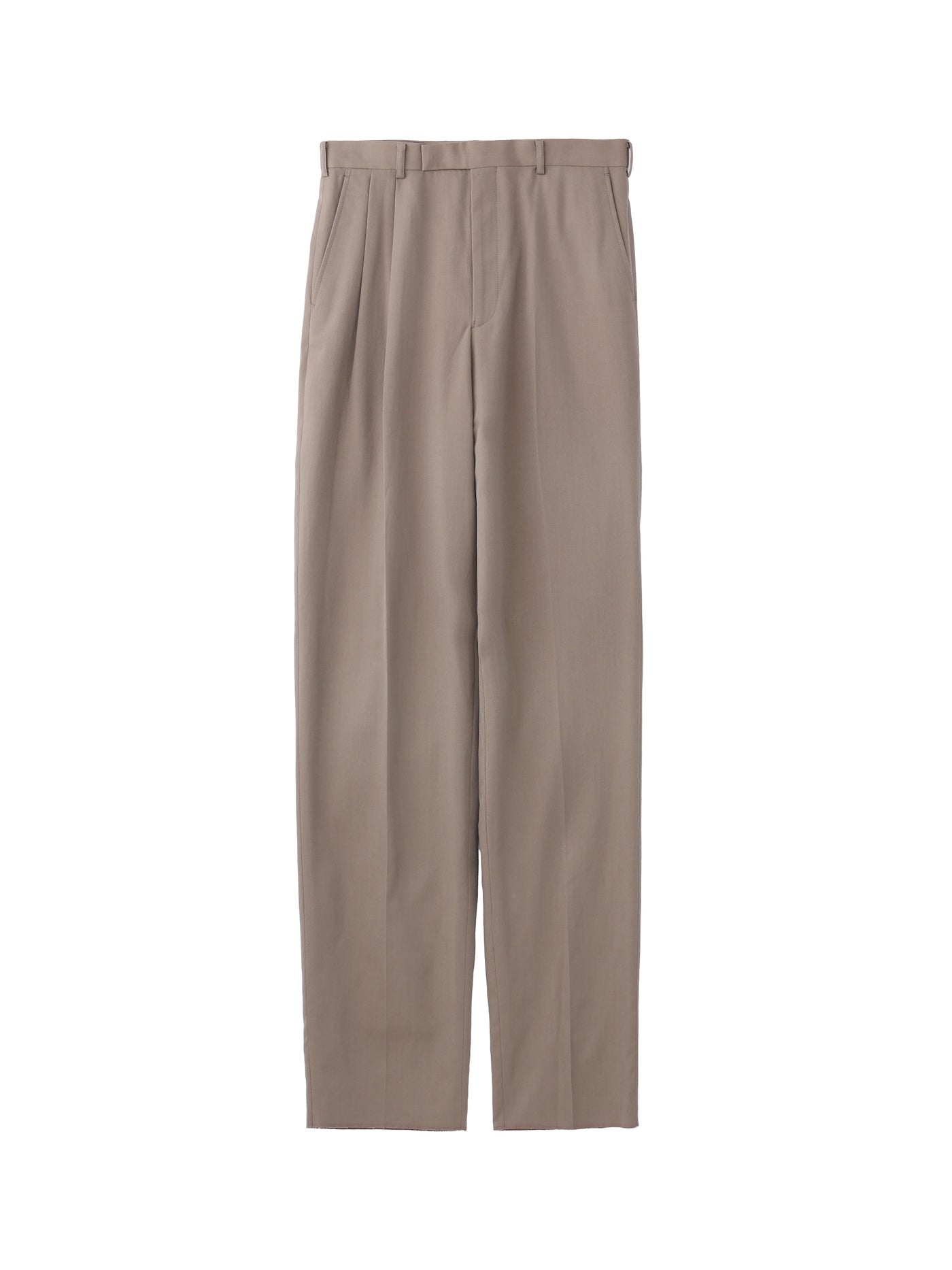 Wool Cotton Twill Asymmetry Trousers