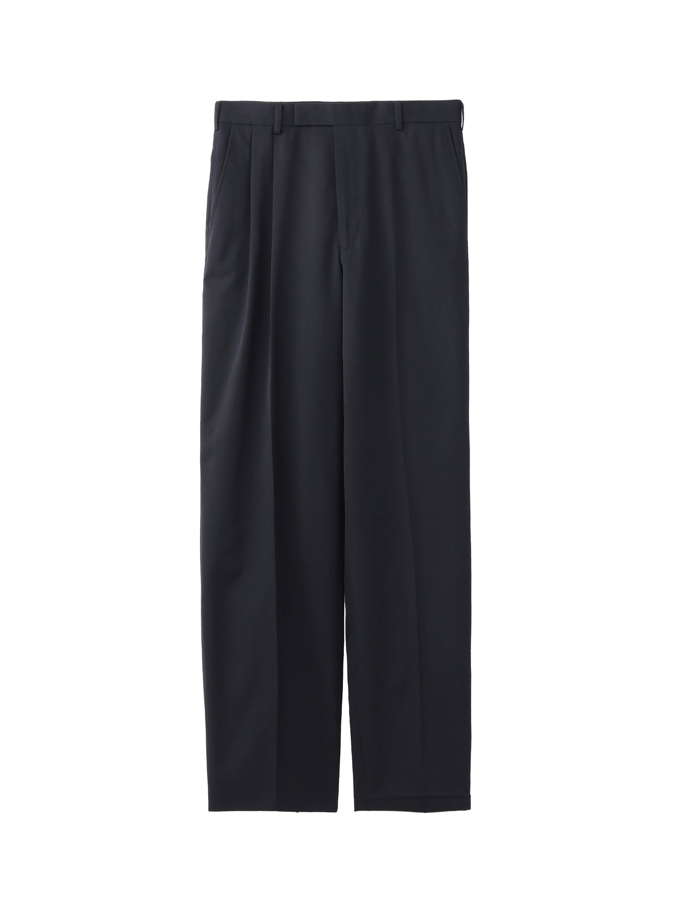 Wool Cotton Twill Asymmetry Trousers