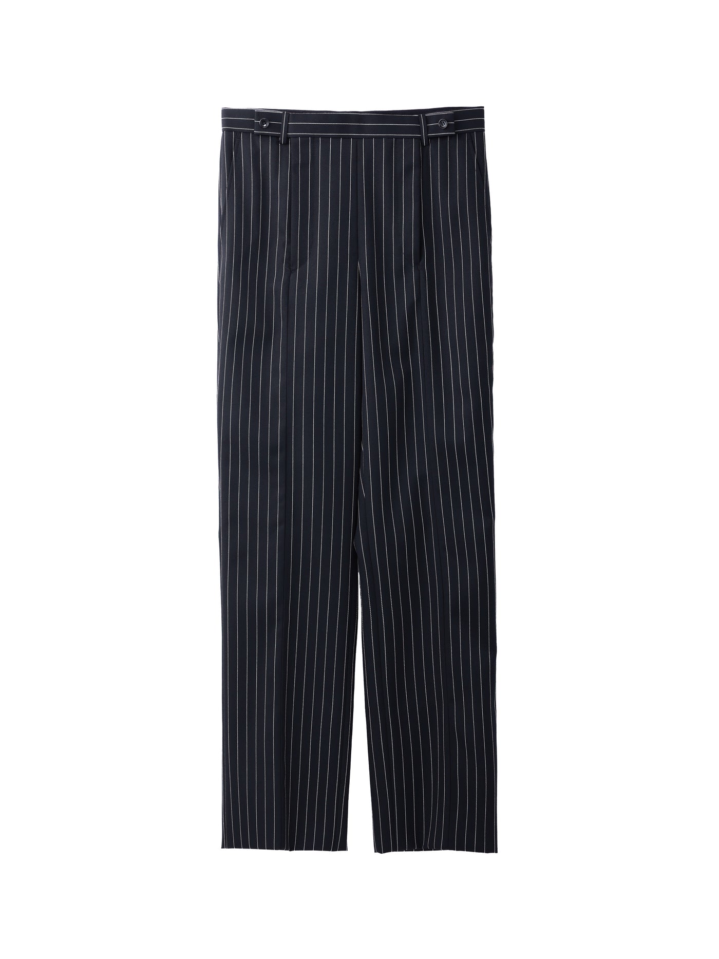 WOOL GABARDINE DOUBLE ZIPPERFLY TROUSERS