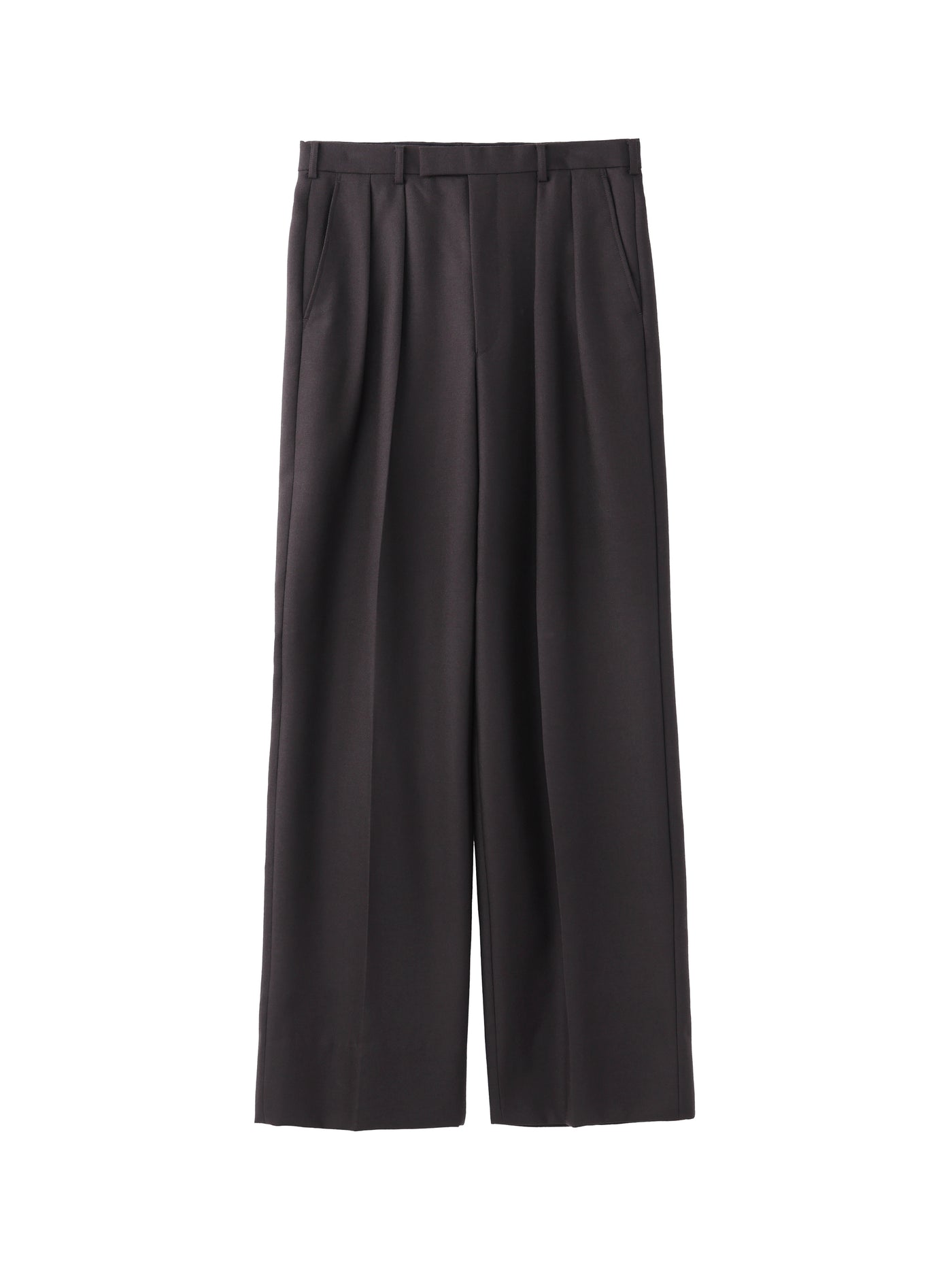 WOOL MOHAIR GABARDINE WIDE TROUSERS