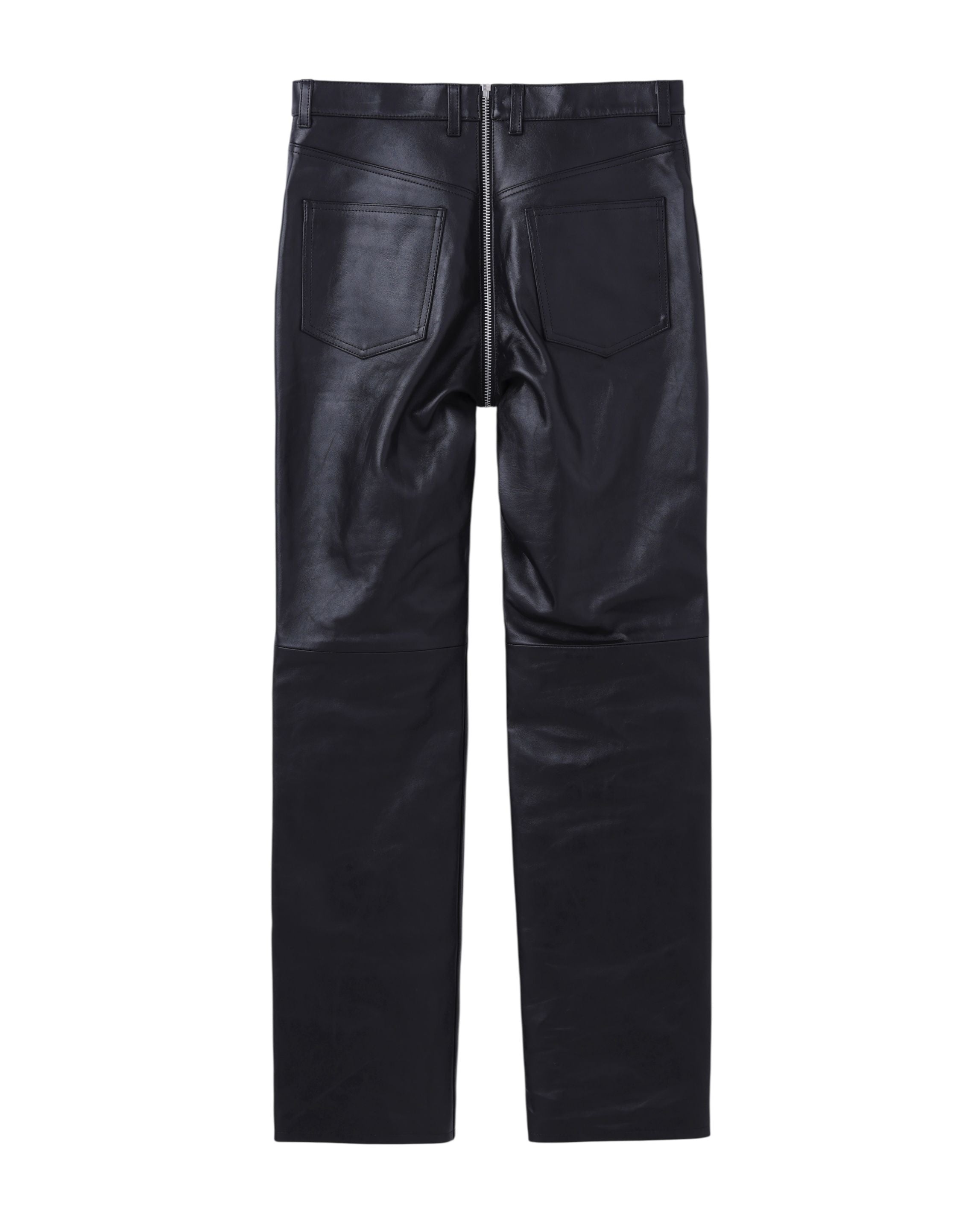 LAMBSKIN WRAPAROUND ZIP PANTS