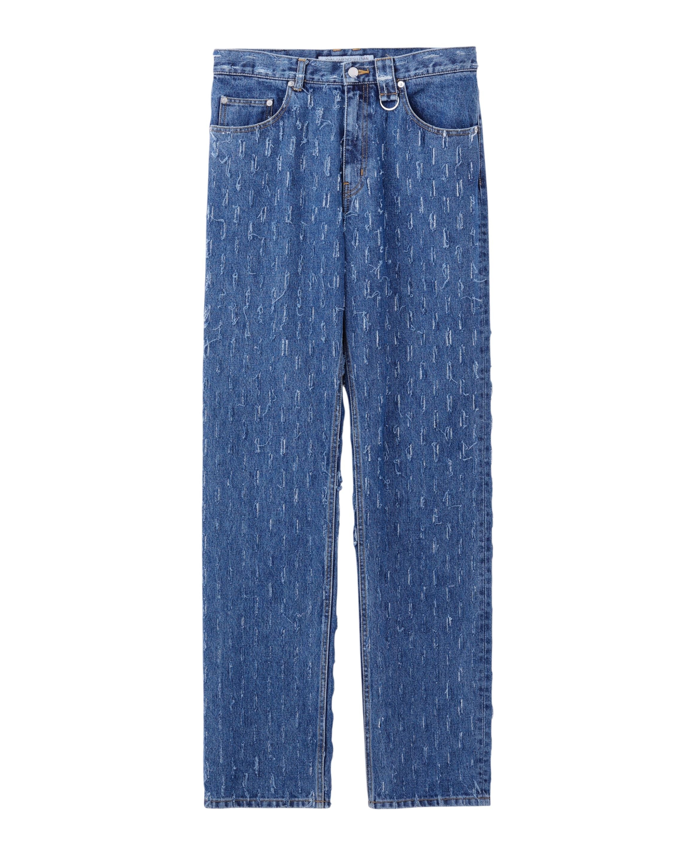 SLASHED DENIM PANTS