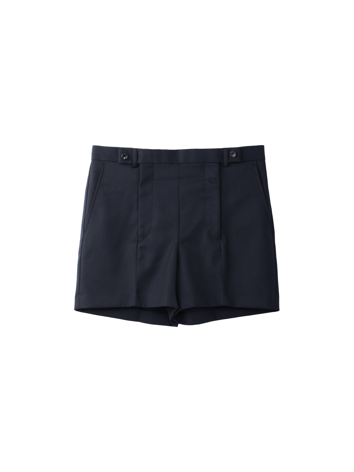 WOOL GABARDINE DOUBLE ZIPPERFLY SHORTS