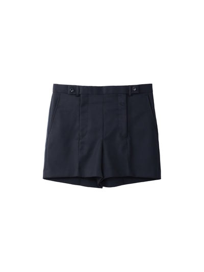 WOOL GABARDINE DOUBLE ZIPPERFLY SHORTS